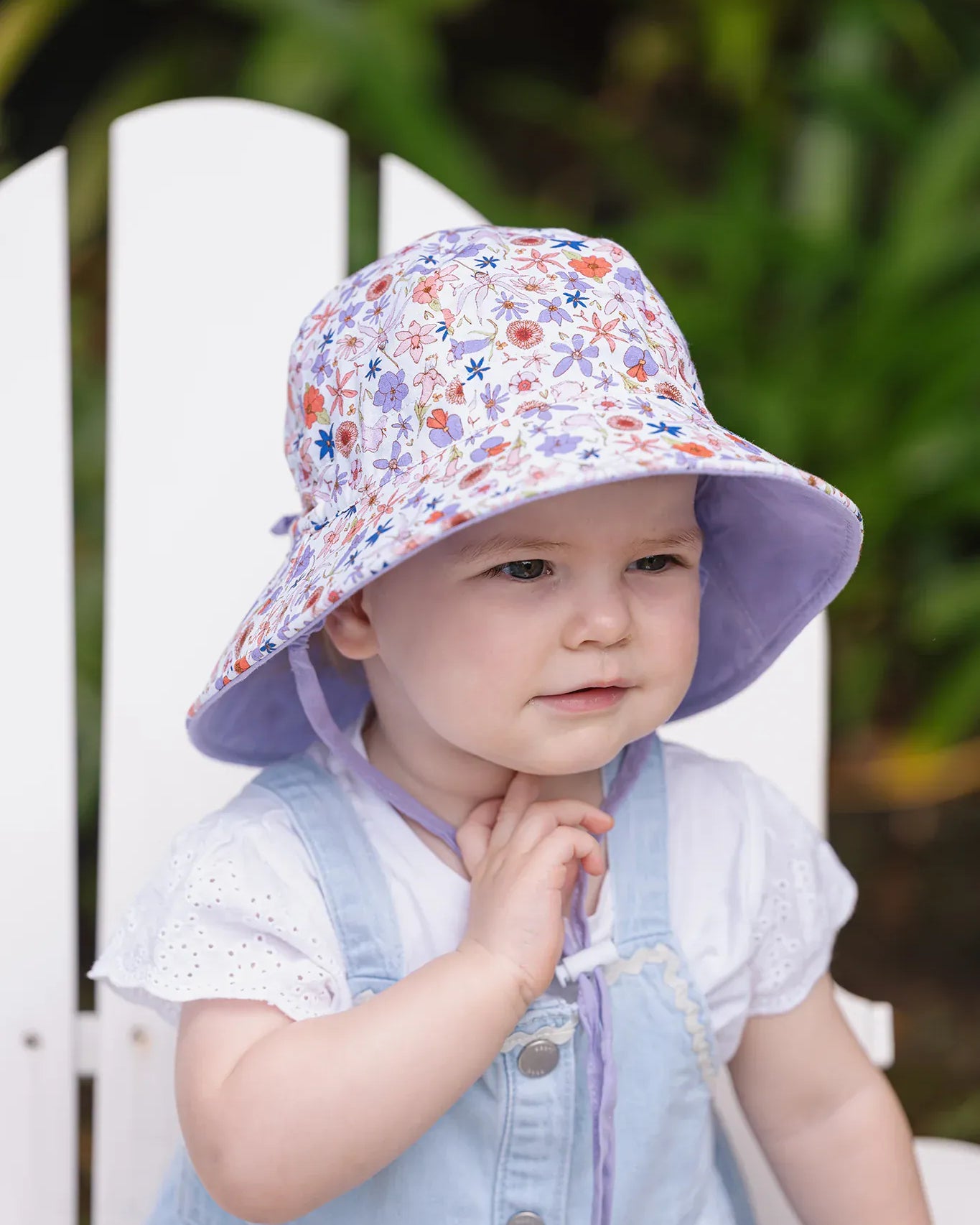 Sundaise Sundaise Bella Wildflowers Legion Hat - 0-3 Years SH854 Della Panama Flamingo Hat 3-6 Years Splash Swimwear Hats 9347418018960