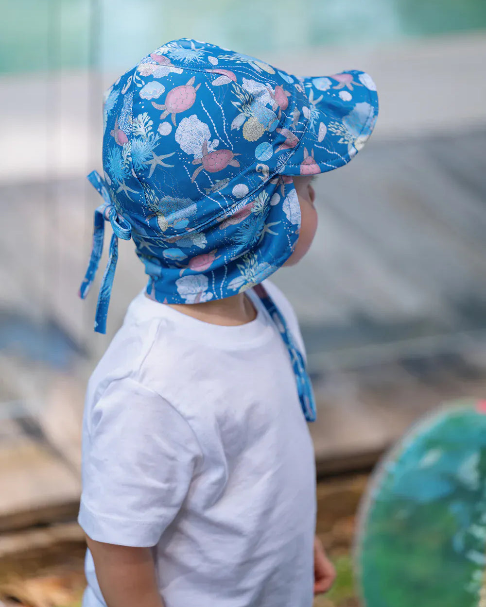 Sundaise Sundaise Brady Turtles Cap Legion Swim - 0-3 Years SH869 Della Panama Flamingo Hat 3-6 Years Splash Swimwear Hats 9347418019110
