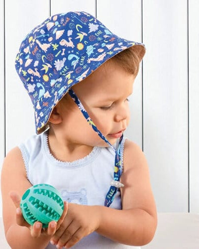 Sundaise Sundaise Dylan Dino Bucket Hat - 3-6 Years SH574 Della Panama Flamingo Hat 3-6 Years Splash Swimwear Hats 9347418013842