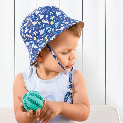 Sundaise Sundaise Dylan Dino Bucket Hat - 3-6 Years SH574 Della Panama Flamingo Hat 3-6 Years Splash Swimwear Hats 9347418013842