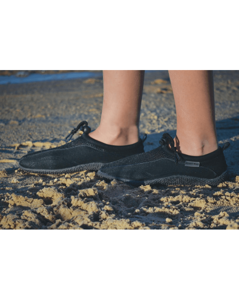 Sundaise Womens Neoprene Reef Shoes - Black KKRF02 Splash Swimwear Reef Shoes 6 / Black 9347418008039