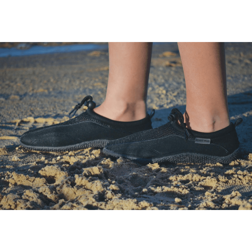 Sundaise Womens Neoprene Reef Shoes - Black KKRF02 Splash Swimwear Reef Shoes 6 / Black 9347418008039