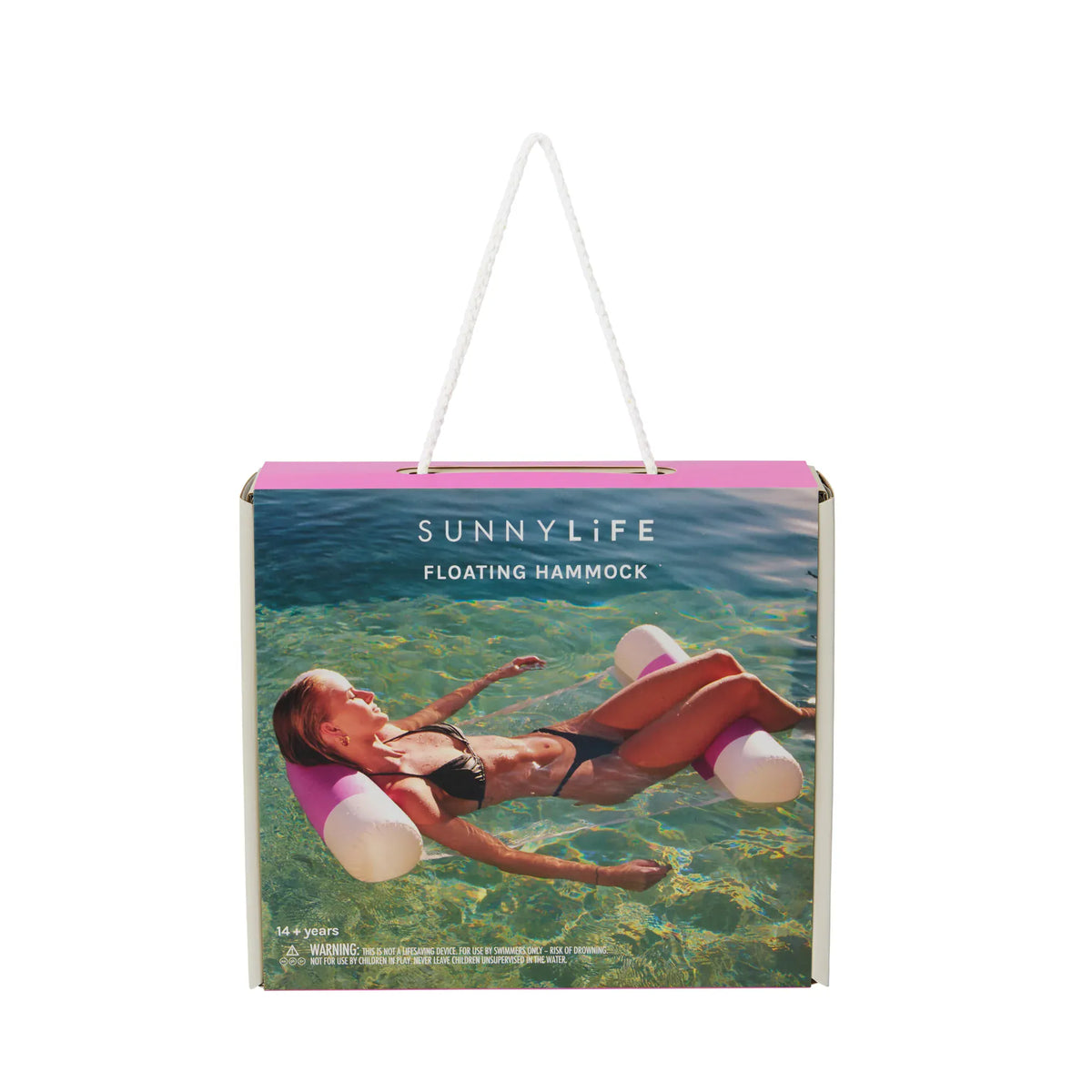 Sunnylife Floating Hammock - Magenta S61FHMAG Slim Tube Pool Ring - Blush Pink Splash Swimwear Accessories 9339296073698