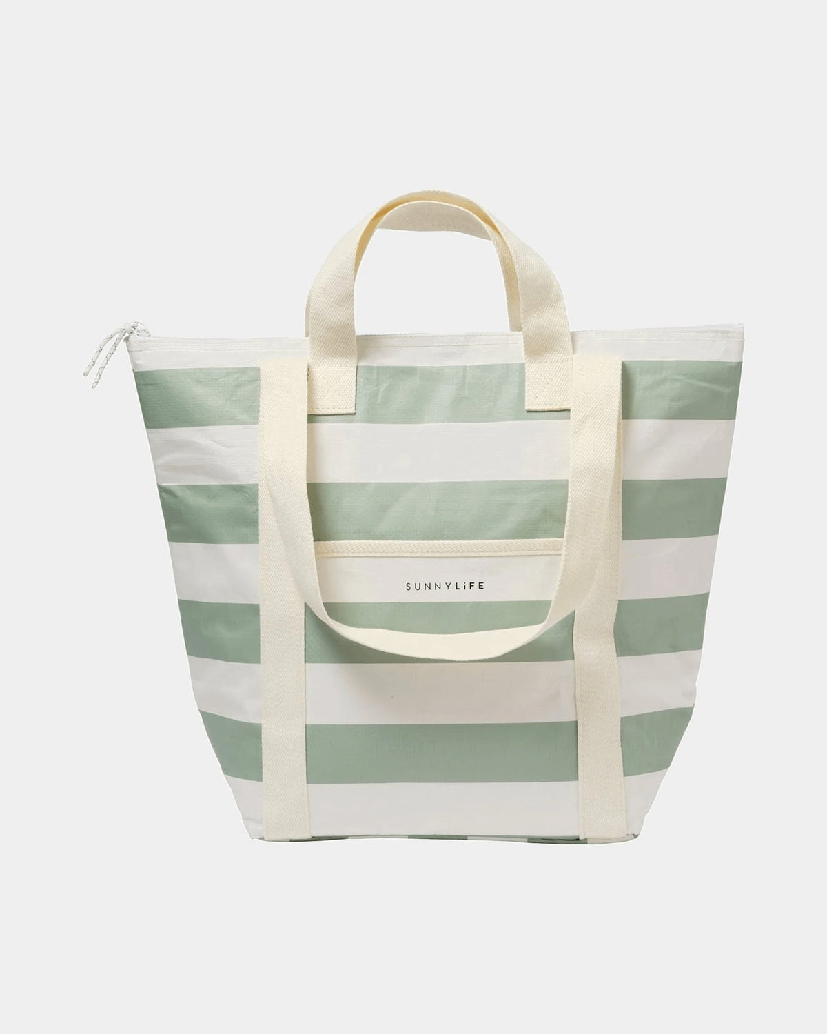 Sunnylife Light Cooler Tote - La Palma Sage Stripe S51NCTWS Light Cooler Tote - La Palma Sage Stripe Splash Swimwear Bags 9339296069059
