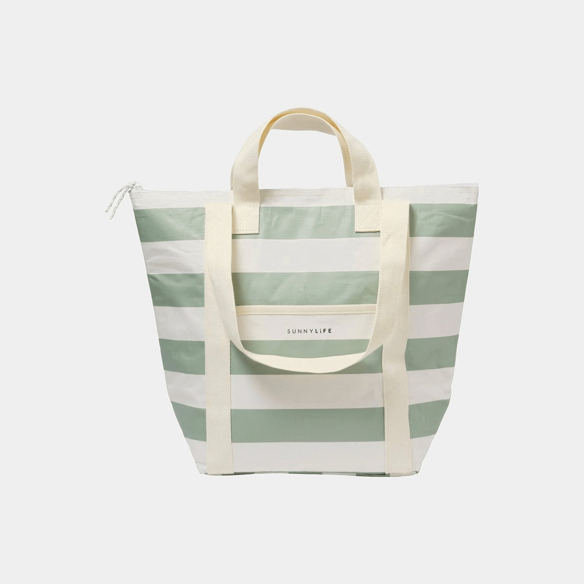 Sunnylife Light Cooler Tote - La Palma Sage Stripe S51NCTWS Light Cooler Tote - La Palma Sage Stripe Splash Swimwear Bags 9339296069059