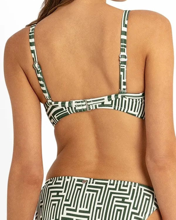 Sunseeker Maze Twist Front Bralette - Khaki Sunseeker Maze Twist Front Bralette - Khaki Splash Swimwear Bikini Tops
