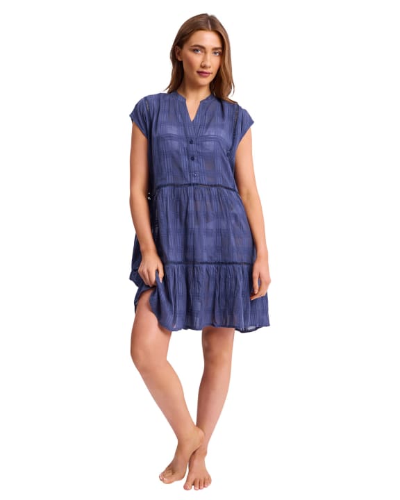 Sunseeker Picnic Cap Sleeve Shift - Midnight Picnic Cap Sleeve Shift - Midnight Splash Swimwear Dresses