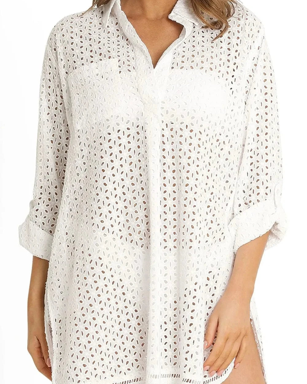 Sunseeker Soho Painters Shirt - White Sunseeker Soho Painters Shirt - White Splash Swimwear