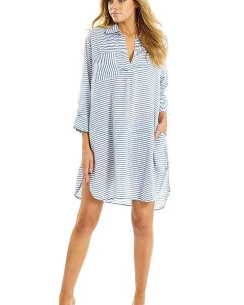 Sunseeker Summer Stripe Painters Shirt Splash Swimwear Tops