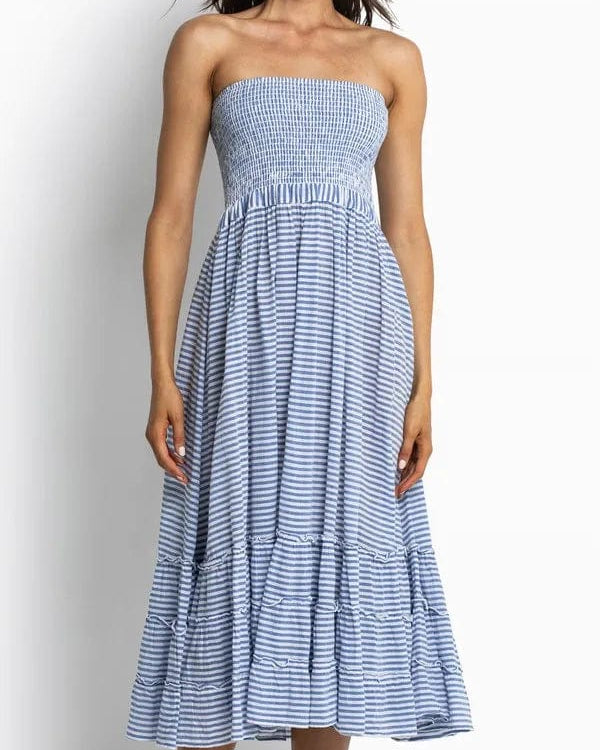 Sunseeker Summer Stripe Sunshine Maxi - Blue Splash Swimwear Dresses