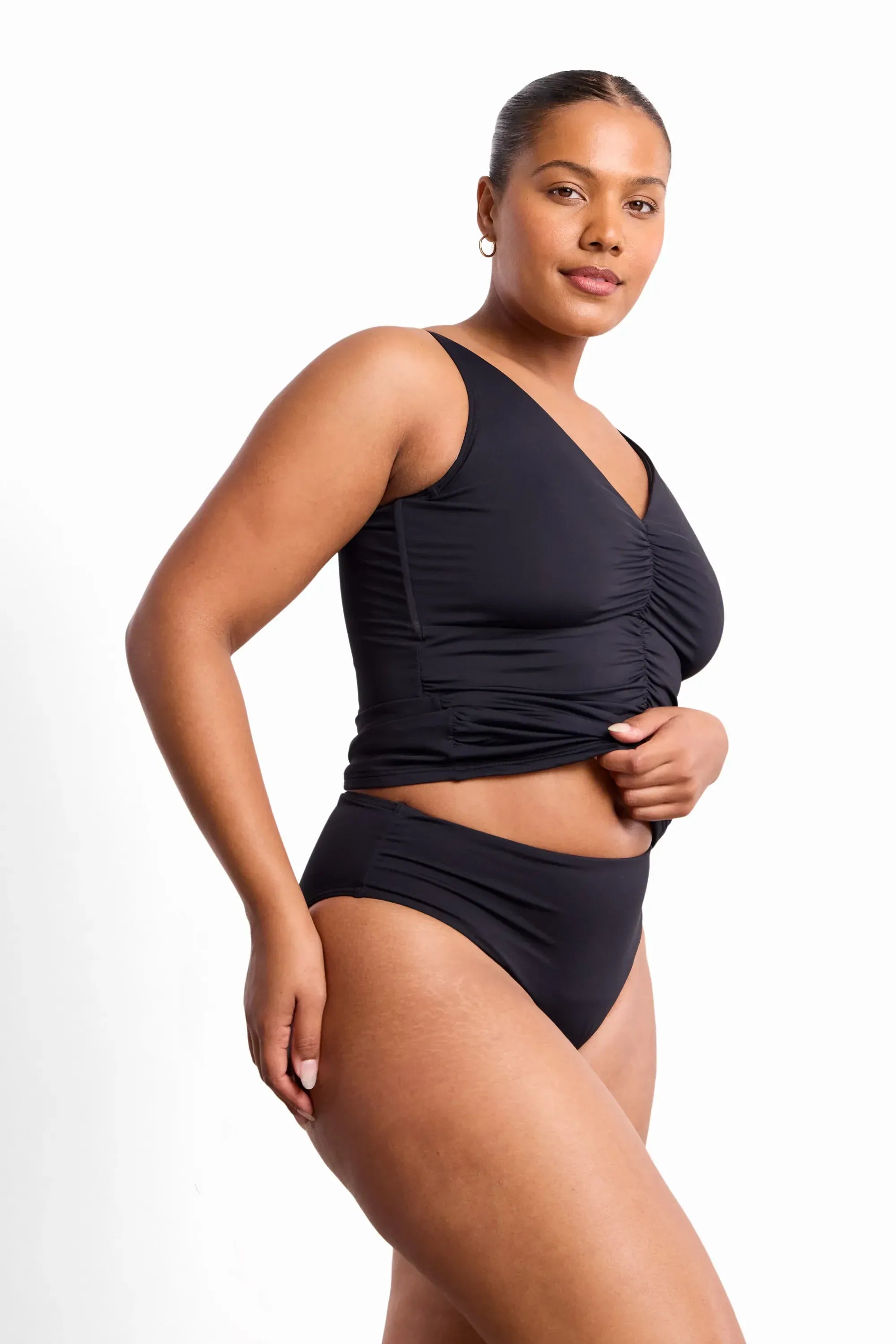 Sunseeker Sunseeker Basix F/G Ruched Minimiser Singlet - Black Sunseeker Basix F/G Ruched Minimiser Singlet - Black Splash Swimwear