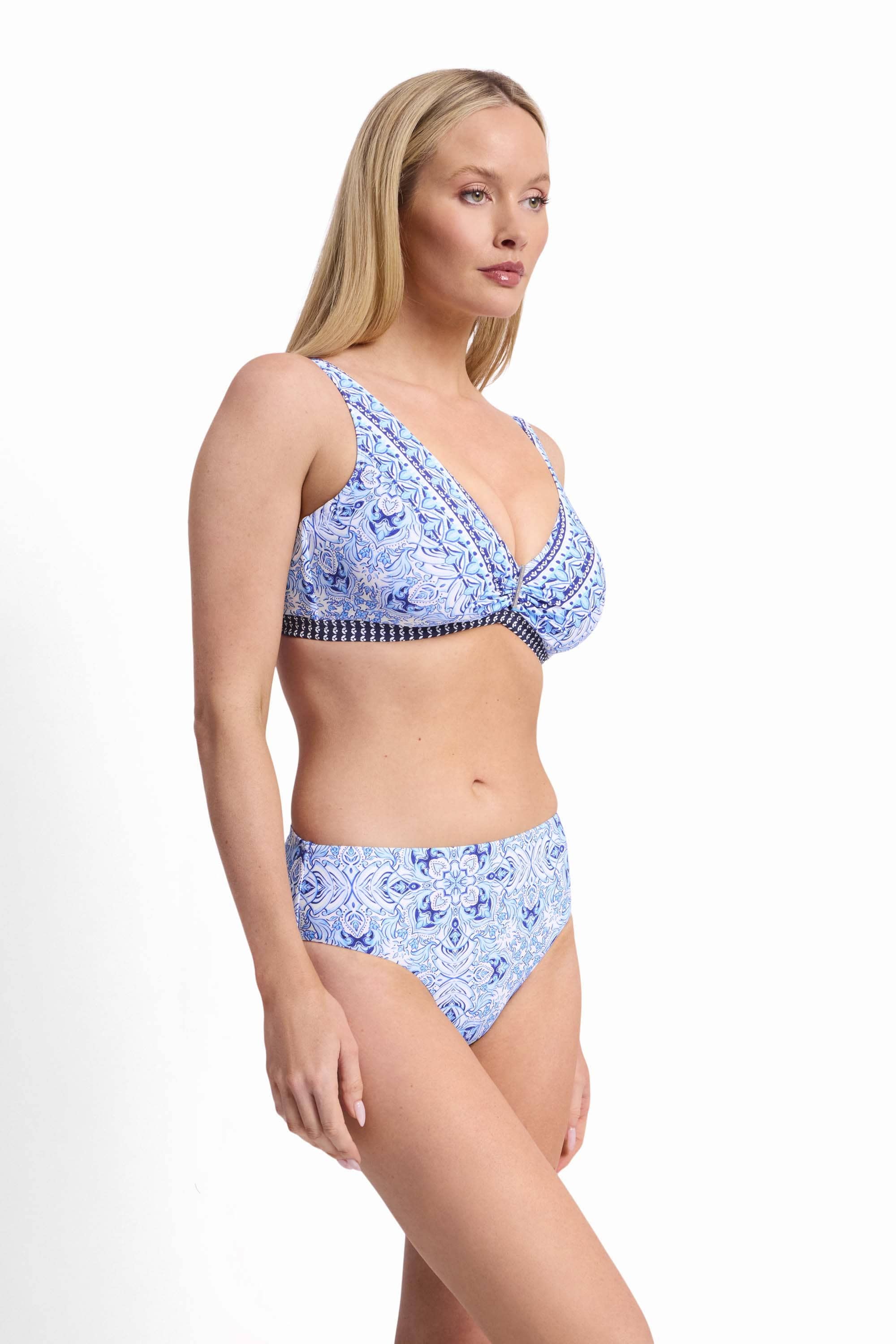 Sunseeker Sunseeker Cowboy Mid Rise Pant - Blue Sunseeker Cowboy Mid Rise Pant - Blue Splash Swimwear Bikini Bottoms