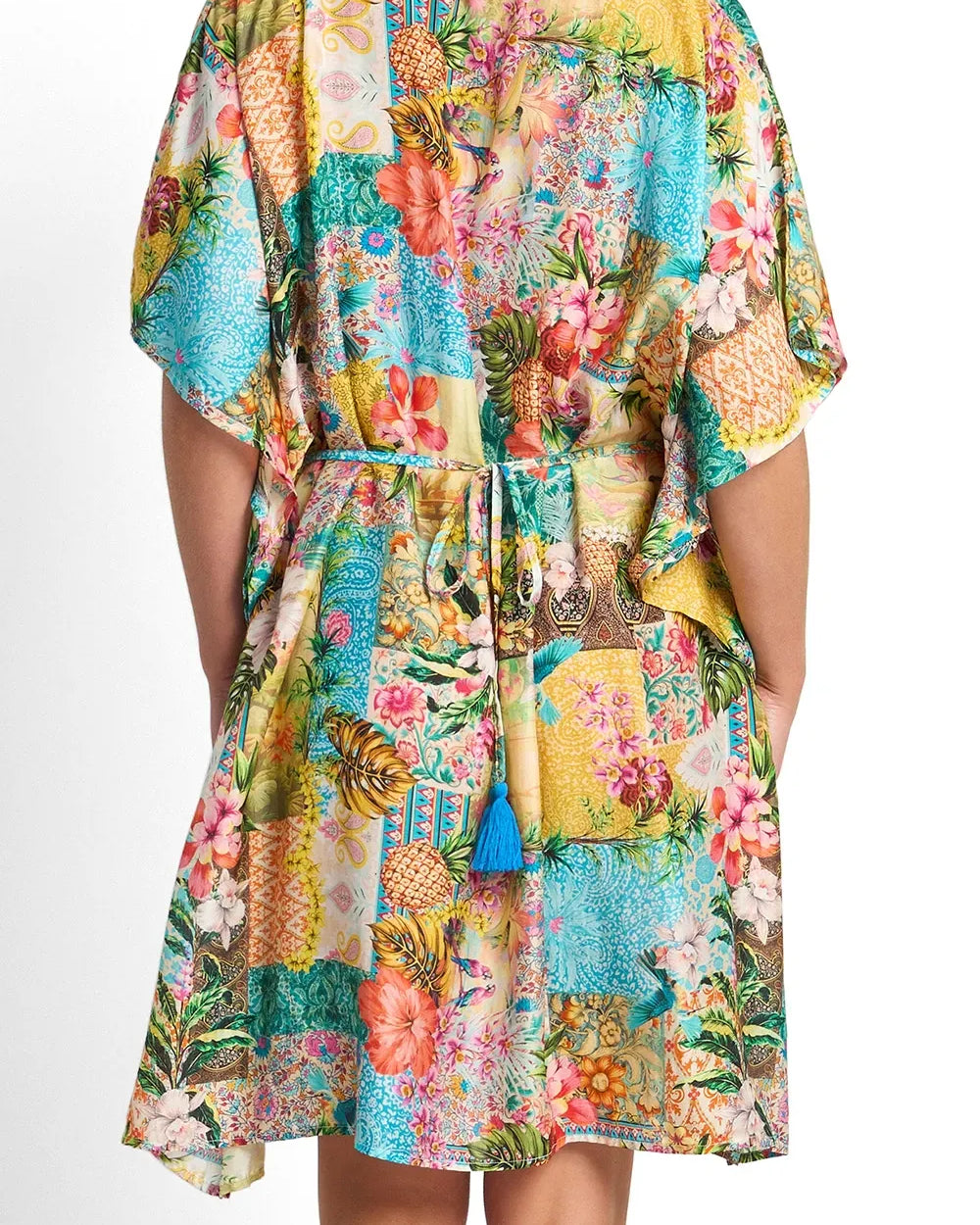 Sunseeker Sunseeker Papaya Vee Mini Kaftan - Multi Sunseeker Papaya Vee Mini Kaftan - Multi Splash Swimwear