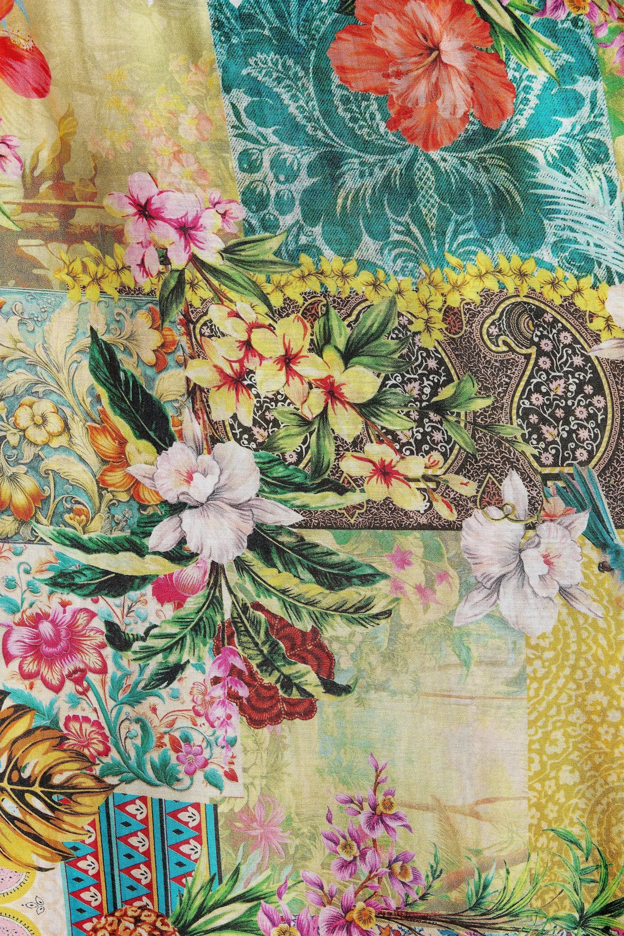 Sunseeker Sunseeker Papaya Vee Mini Kaftan - Multi Sunseeker Papaya Vee Mini Kaftan - Multi Splash Swimwear