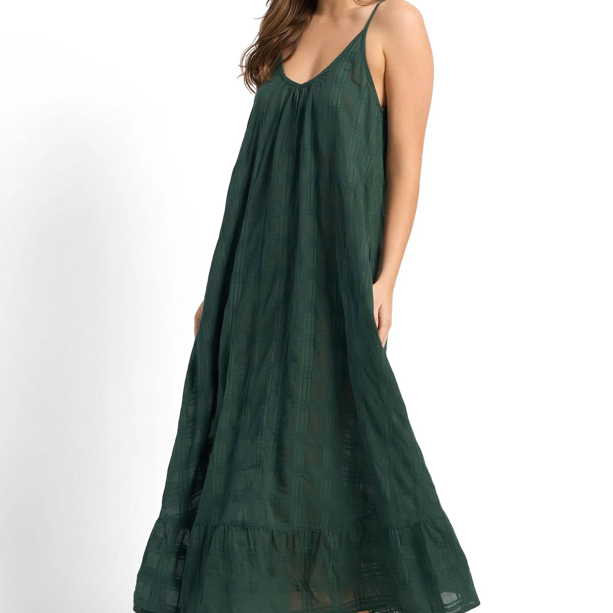 Sunseeker Sunseeker Picnic Scoop Maxi SS92123 Sunseeker Picnic Soft Maxi Dress | Sunseeker Splash Swimwear General Seaweed / XS