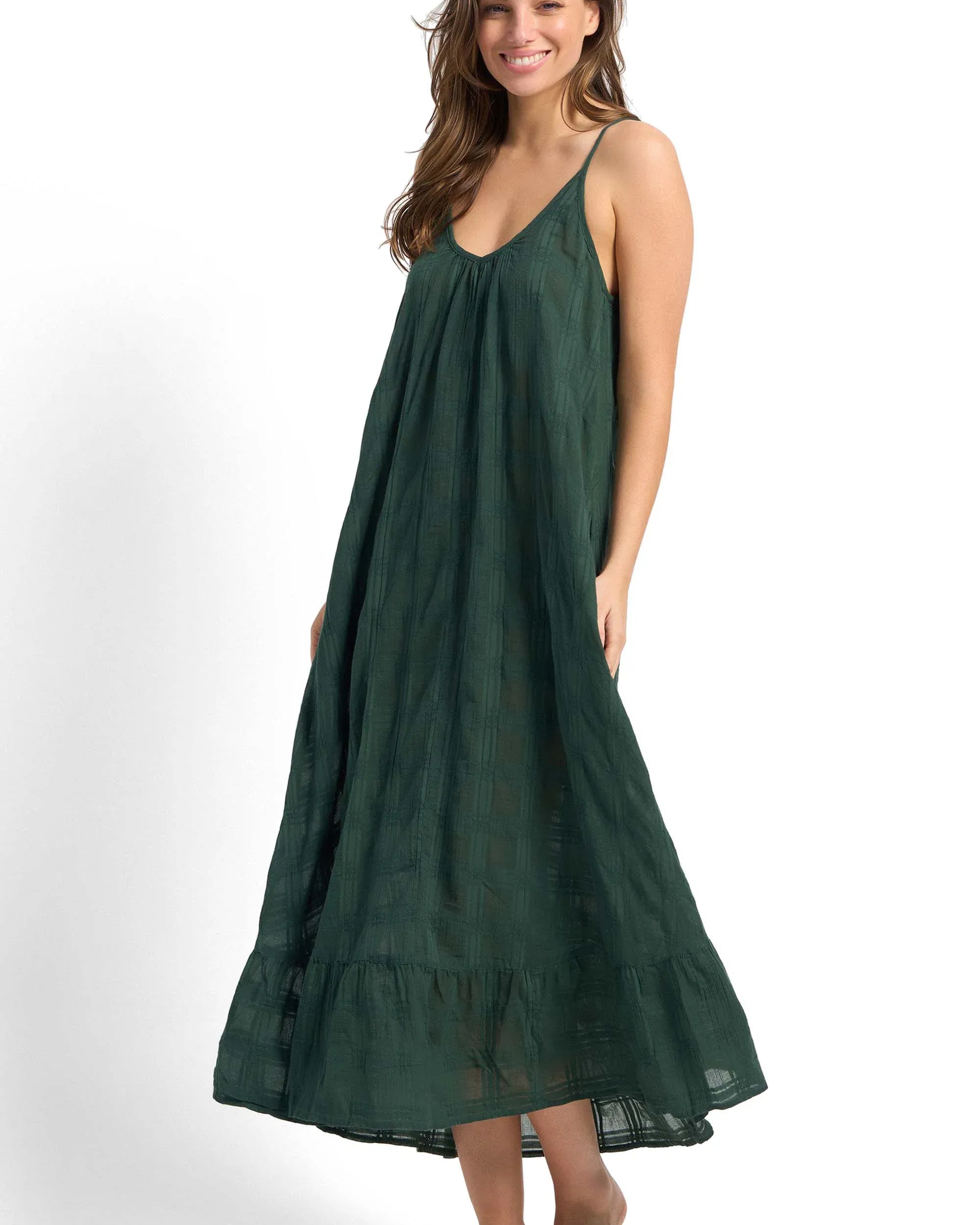 Sunseeker Sunseeker Picnic Scoop Maxi SS92123 Sunseeker Picnic Soft Maxi Dress | Sunseeker Splash Swimwear General Seaweed / XS