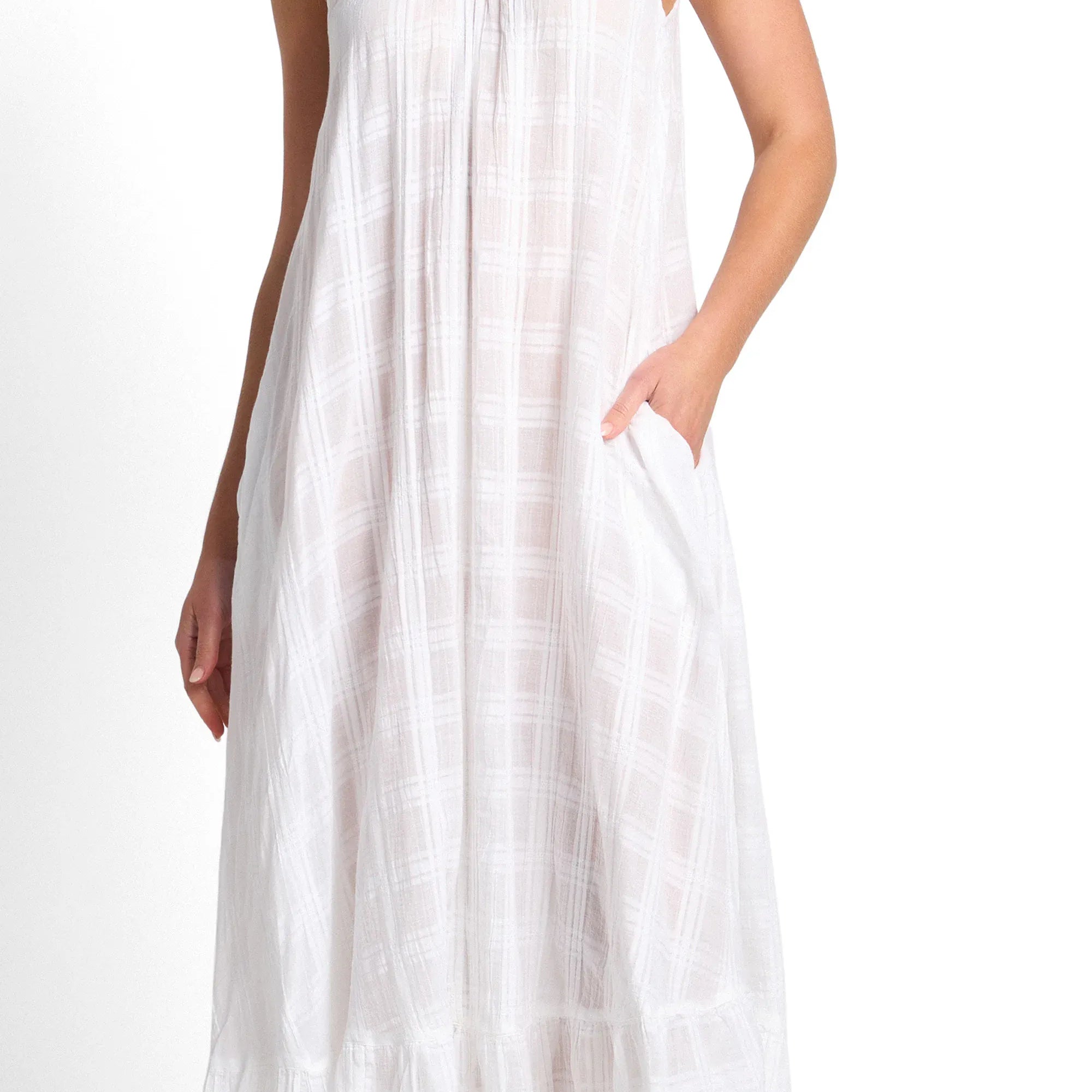 Sunseeker Sunseeker Picnic Scoop Maxi SS92123 Sunseeker Picnic Soft Maxi Dress | Sunseeker Splash Swimwear General White / XS 9313513526099