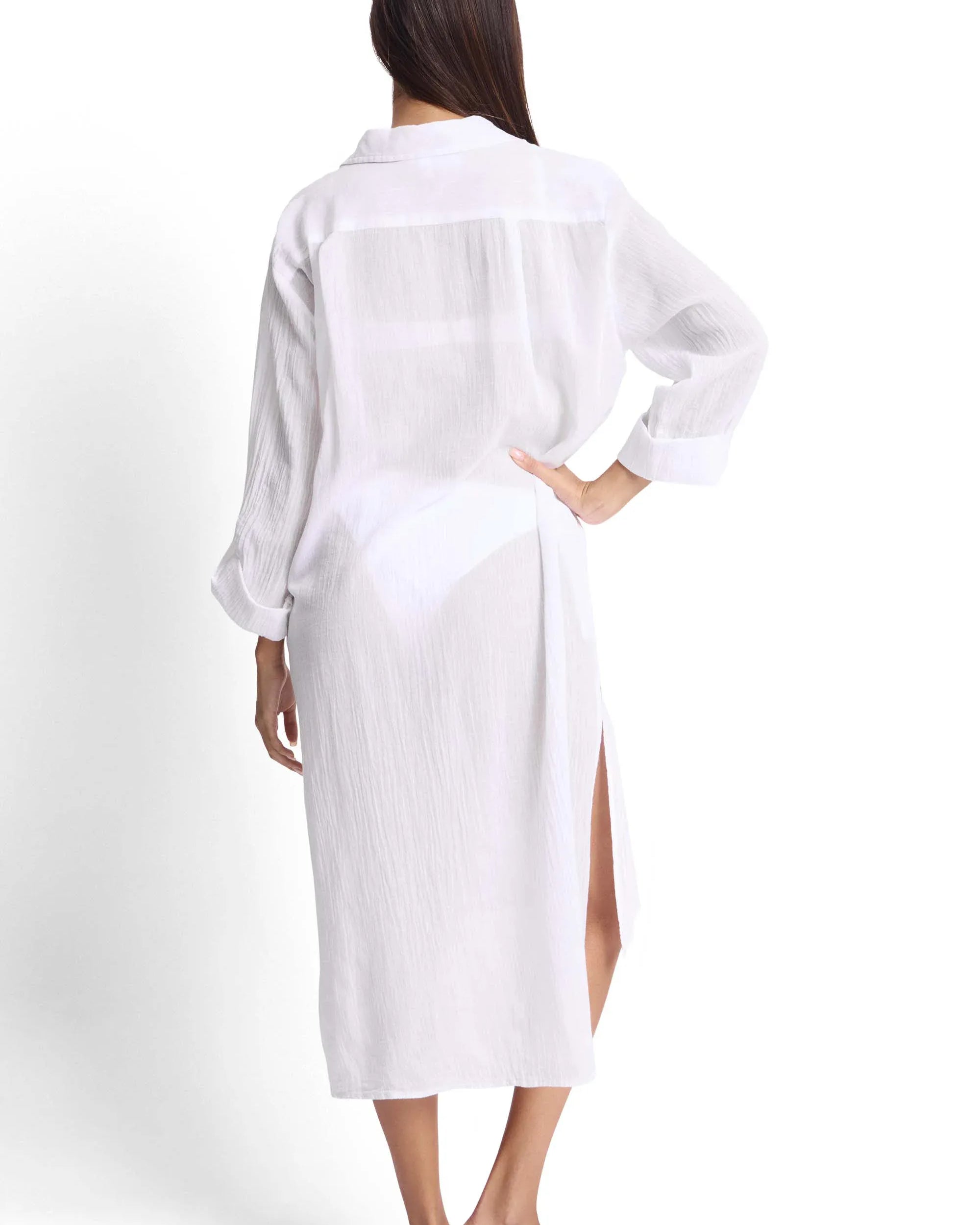 Sunseeker Sunseeker Resort Straight Longline Shirt Sunseeker Resort Straight Longline Shirt | Sunseeker Splash Swimwear Tops