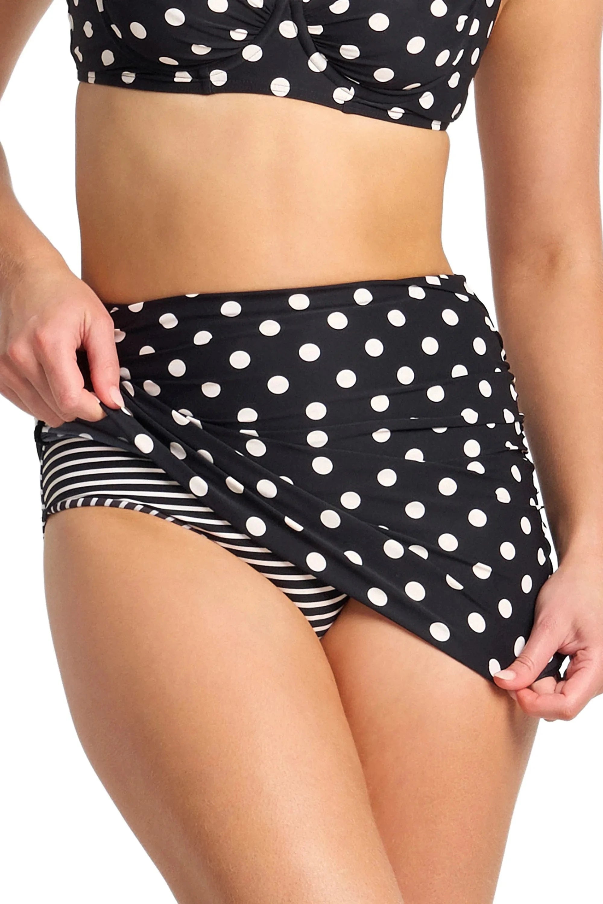 Sunseeker Sunseeker Seoul Ruched Skirt Pant - Black Sunseeker Seoul Ruched Skirt Pant - Black Splash Swimwear