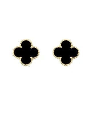 Susan Rose Stainless Steel Clover Stud - Black SSE80BLK Stainless Steel Clover Stud - Black Splash Swimwear Jewellery