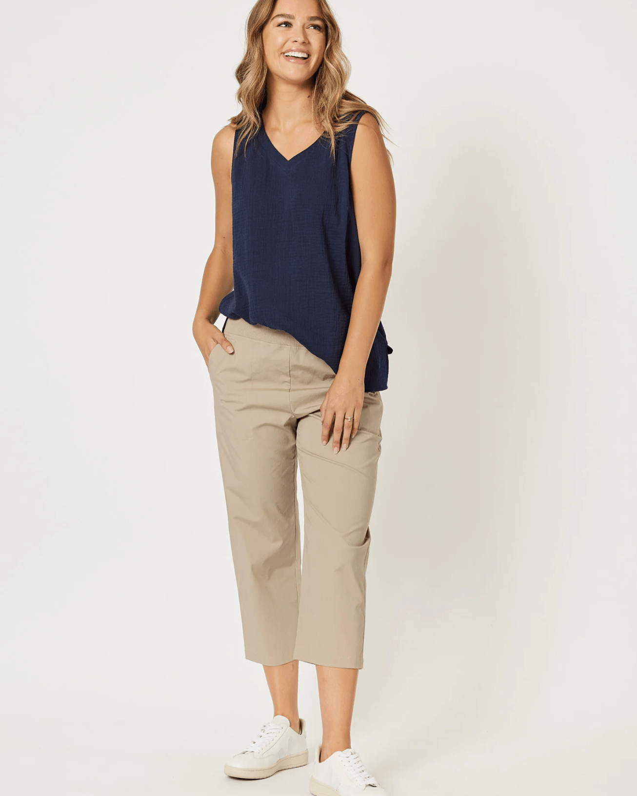 Threadz Santorini Cotton Crop Pant Threadz Santorini Cotton Pull On Shorts Splash Swimwear Pants