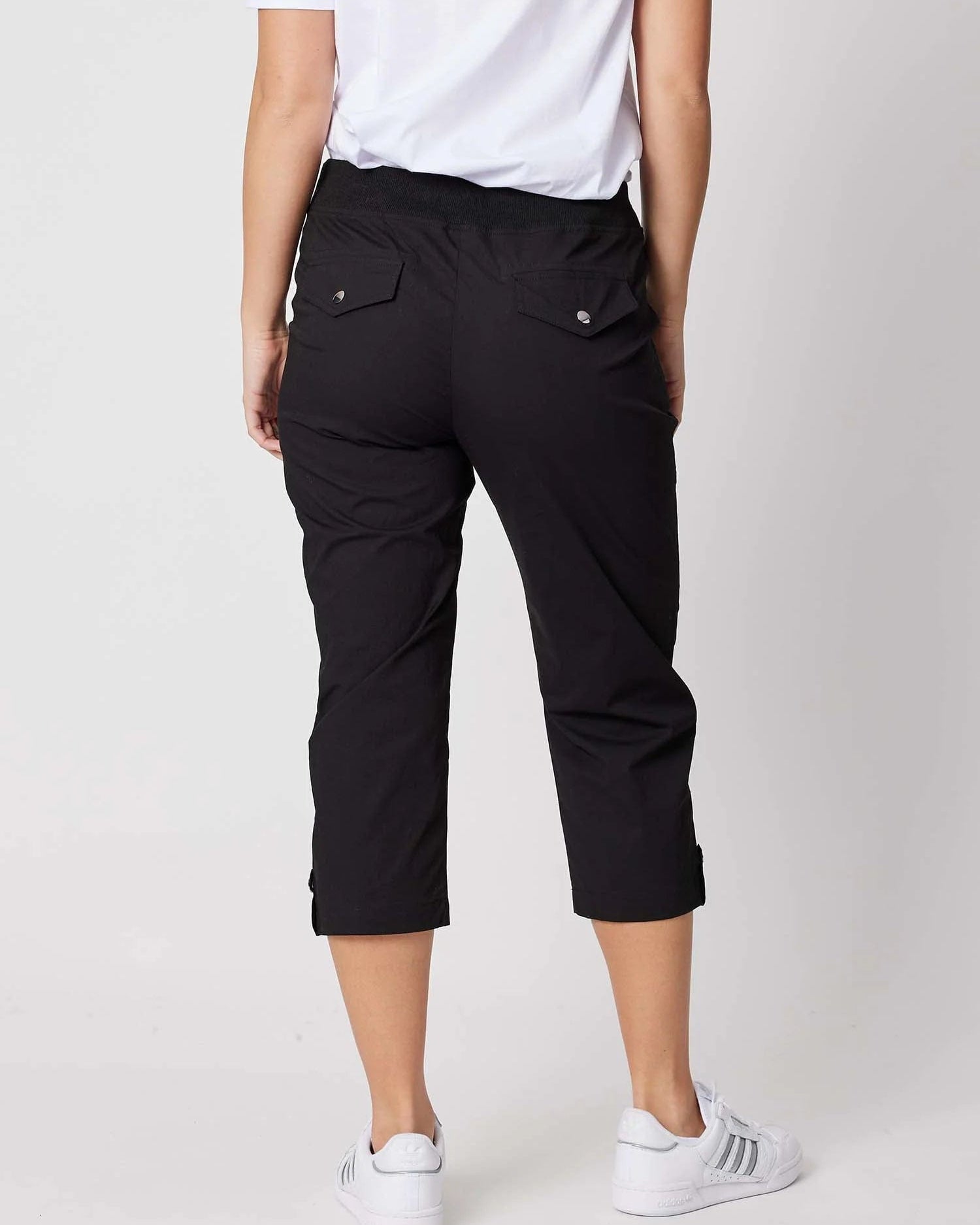 Threadz Pants Santorini Cotton Crop Pant Threadz Santorini Cotton Pull On Shorts