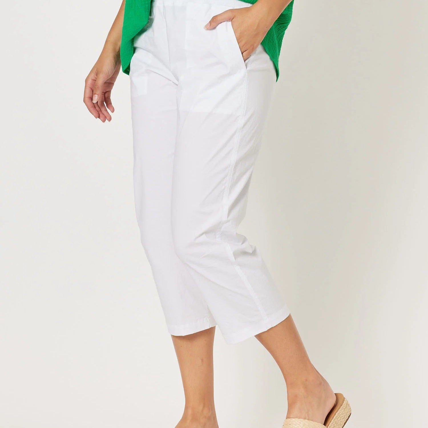 Threadz Santorini Cotton Crop Pant Threadz Santorini Cotton Pull On Shorts Splash Swimwear Pants