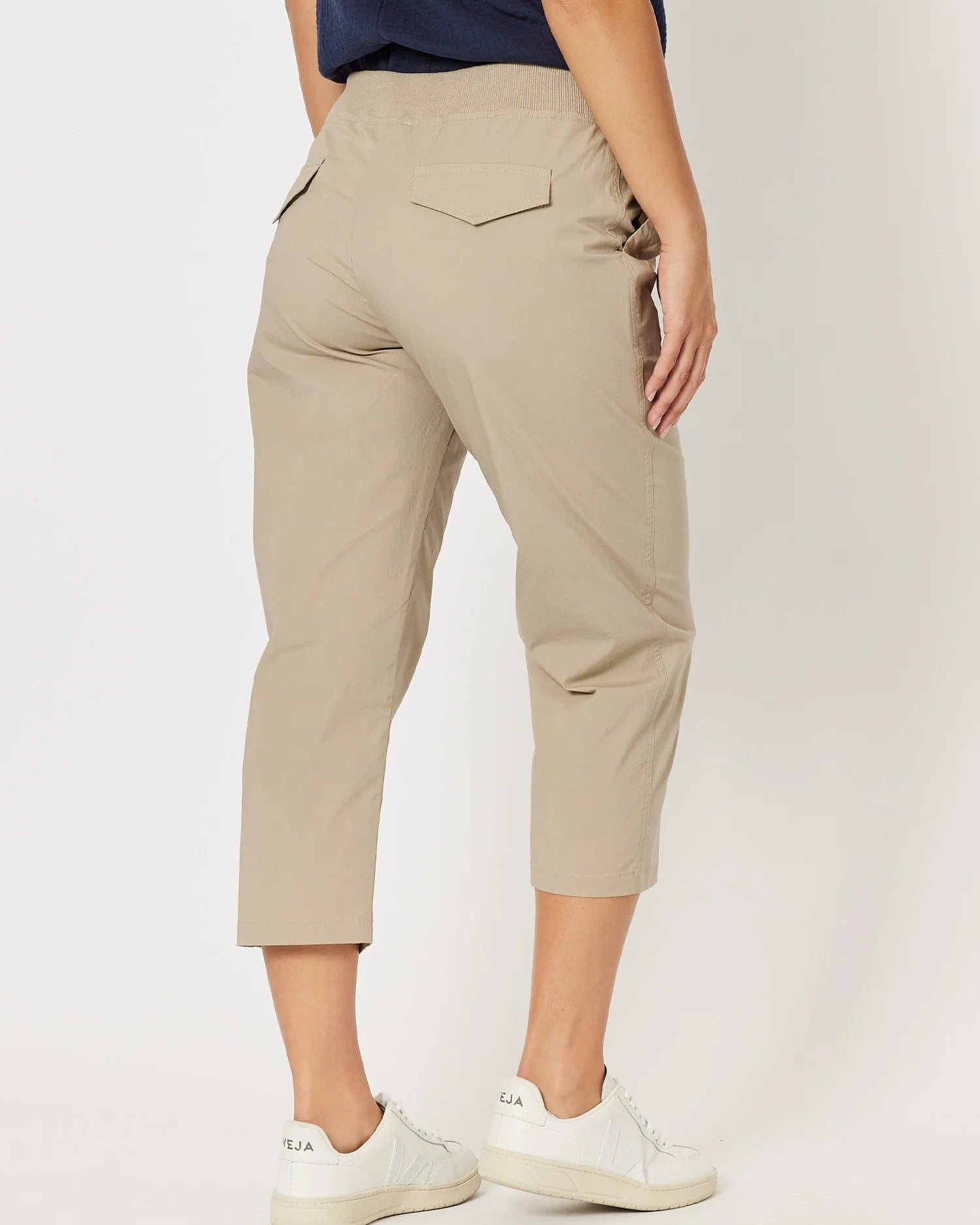 Threadz Pants Santorini Cotton Crop Pant Threadz Santorini Cotton Pull On Shorts