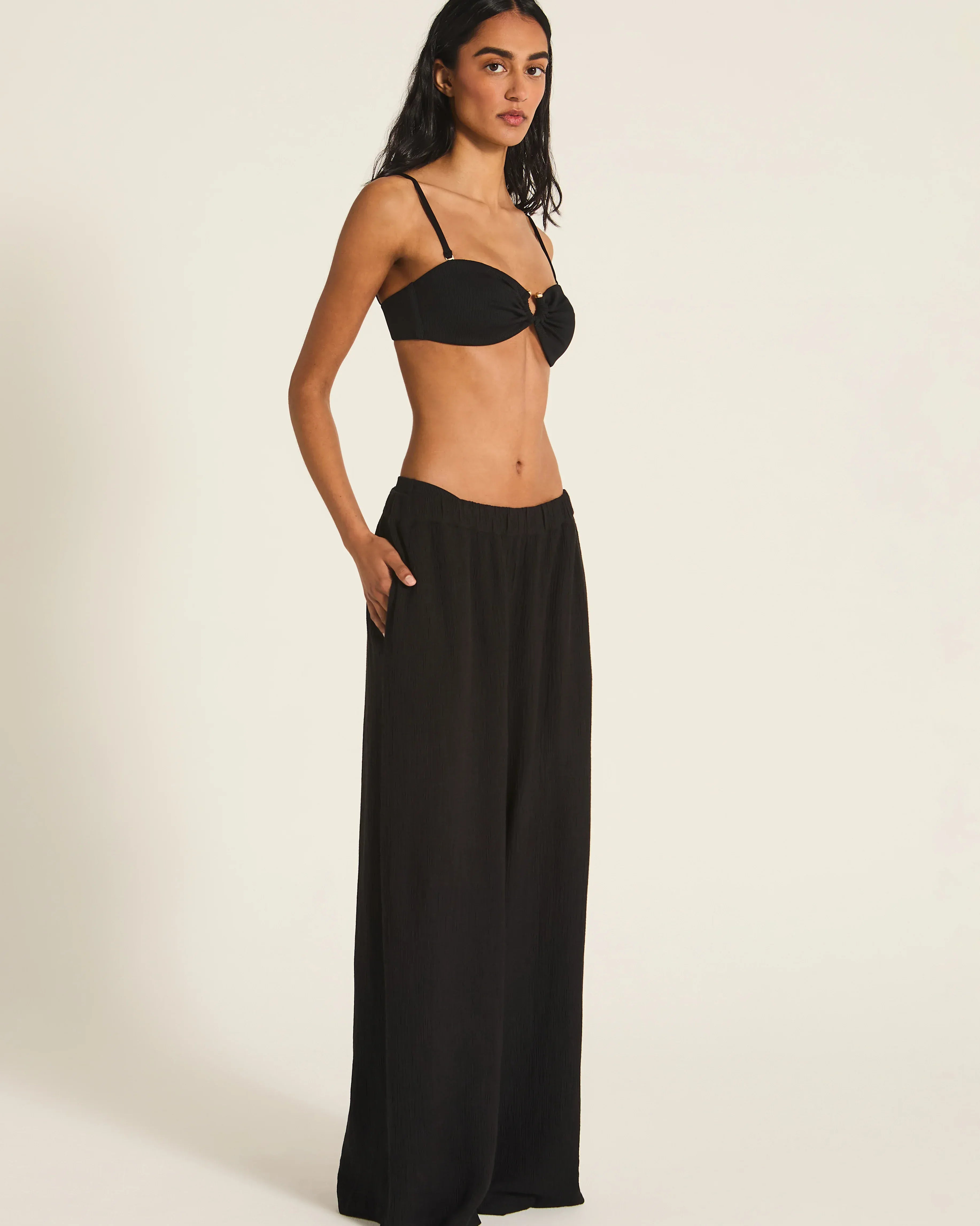 Tigerlily Tigerlily Alanya Pant - Black T761372 Tigerlily Alanya Pant - Black Splash Swimwear Bikini Tops S/M 9360519158625