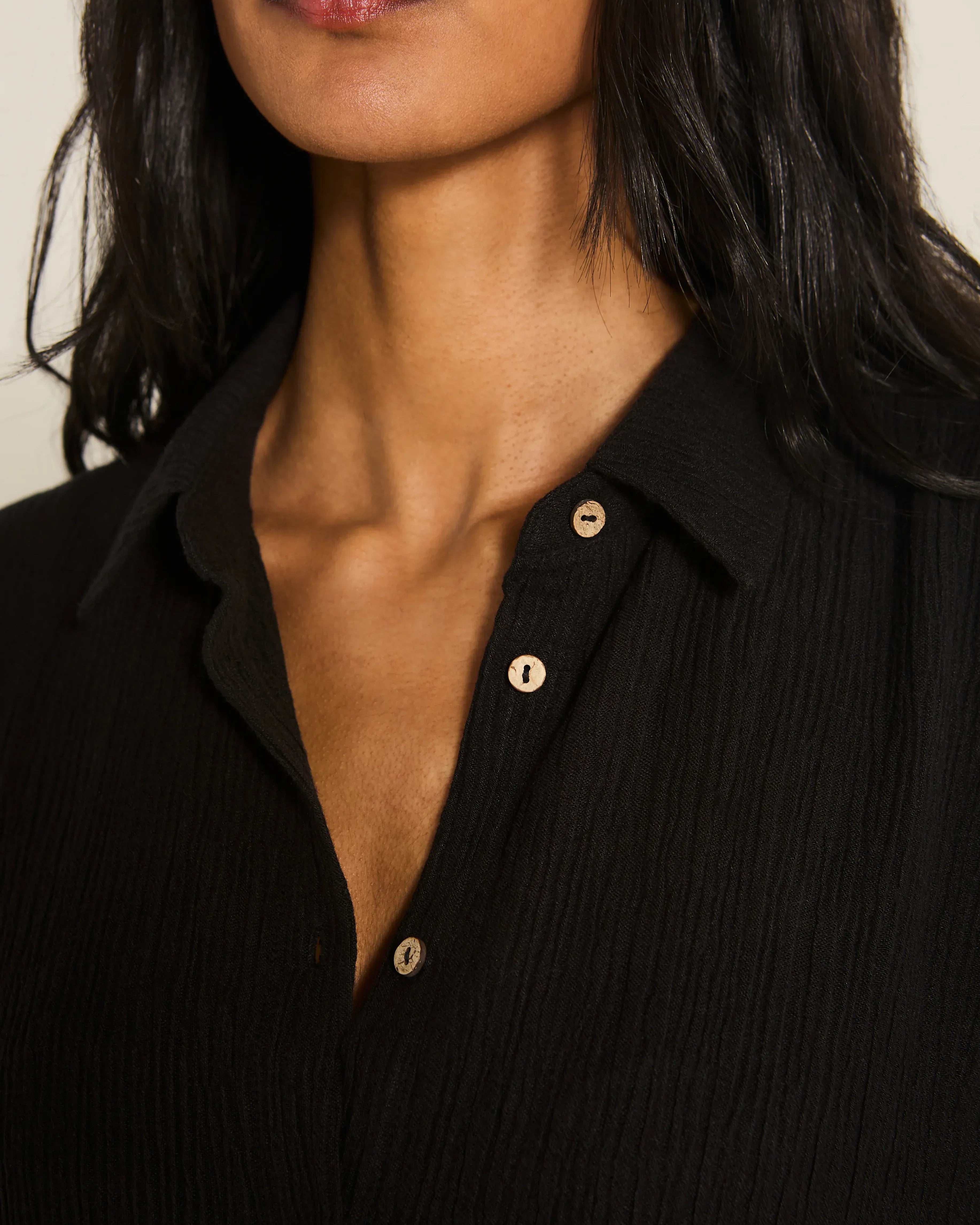 Tigerlily Tigerlily Amal Shirt Dress - Black T761036 Tigerlily Amal Shirt Dress - Black Splash Swimwear Shirts S/M 9360519158533