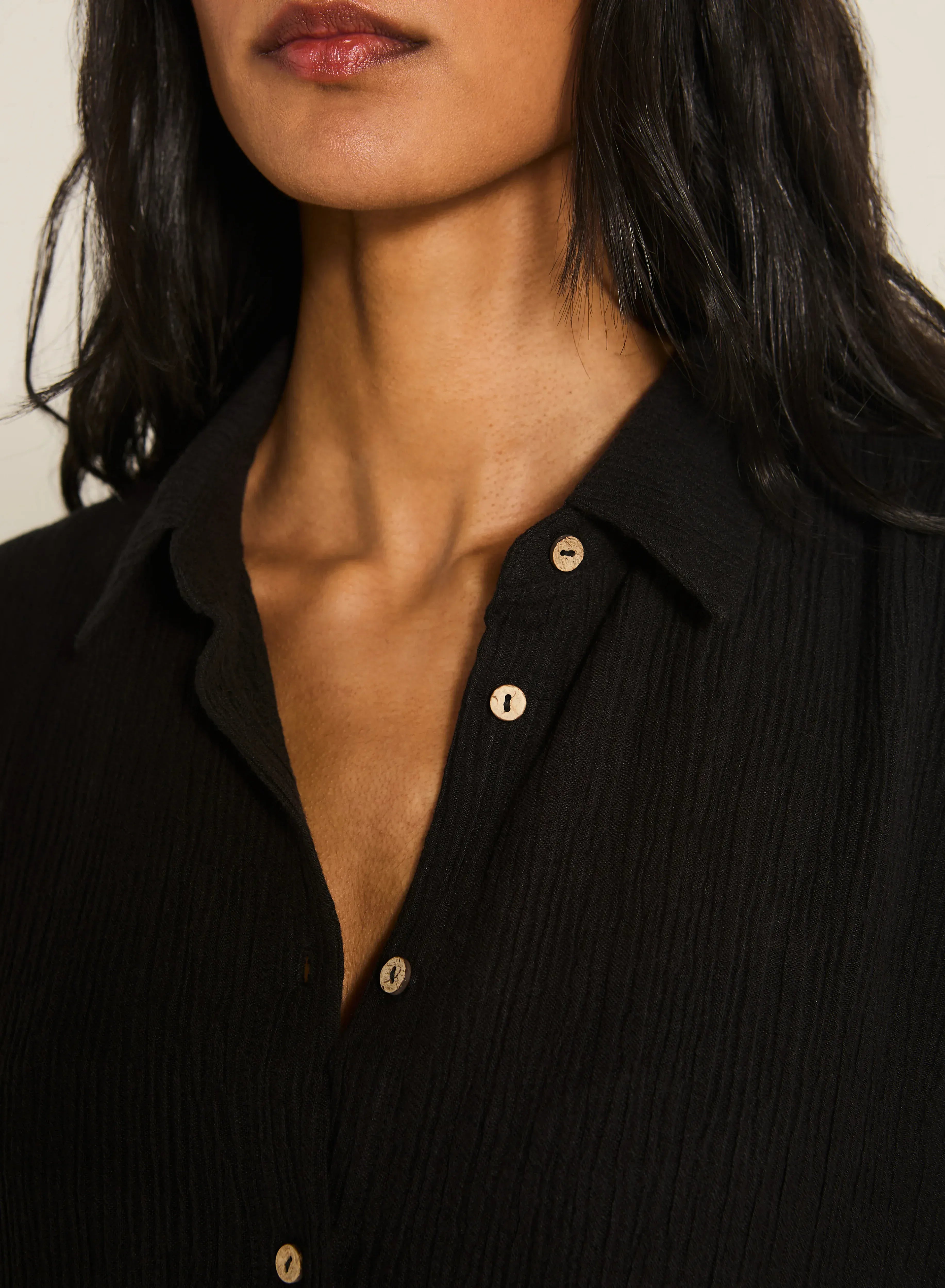 Tigerlily Tigerlily Amal Shirt Dress - Black T761036 Tigerlily Amal Shirt Dress - Black Splash Swimwear Shirts S/M 9360519158533