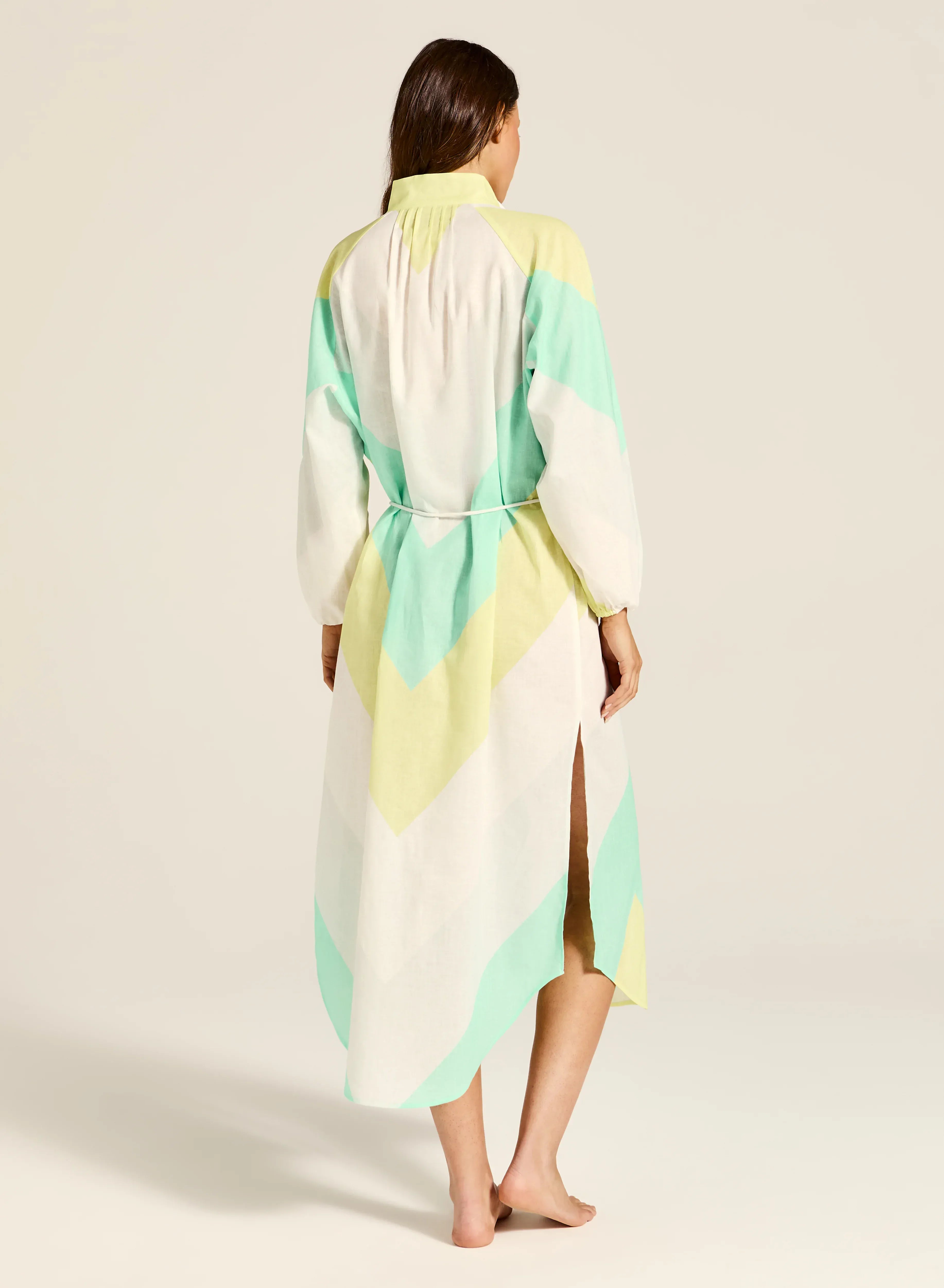 Tigerlily Tigerlily Anja Lorena Dress - Green Blue Stripe Tigerlily Anja Lorena Dress - Green Blue Stripe Splash Swimwear