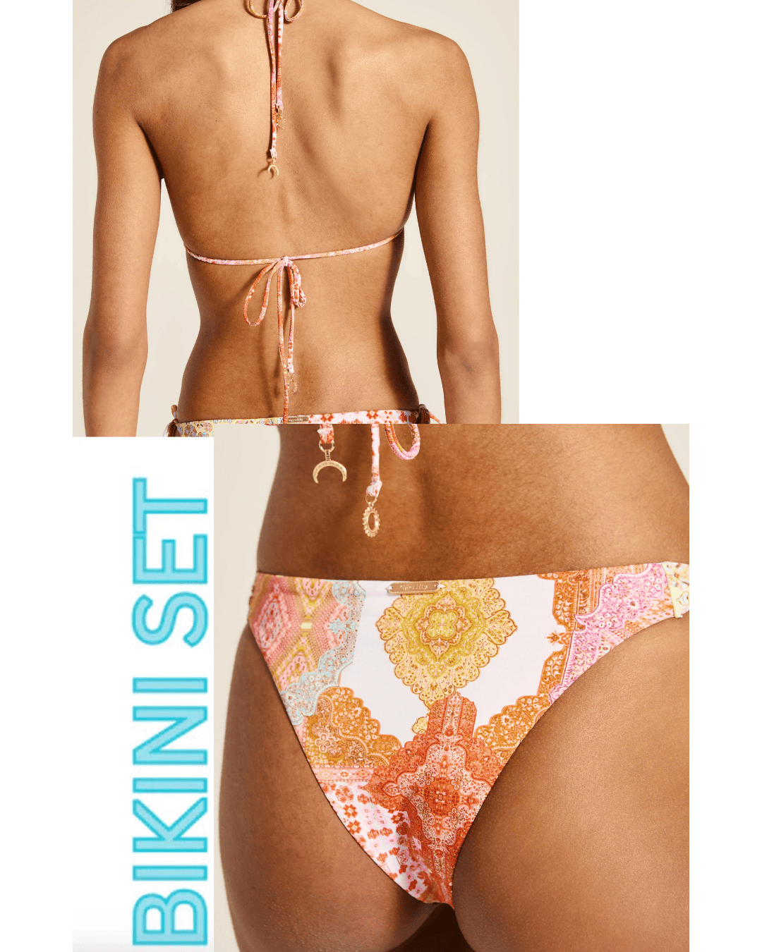 Tigerlily Tigerlily Herra Tara Triangle Bikini Top & Kaia Bikini Bottom Tigerlily Herra Tara Triangle Bikini Top & Kaia Bikini Bottom Splash Swimwear Bikini Set XS