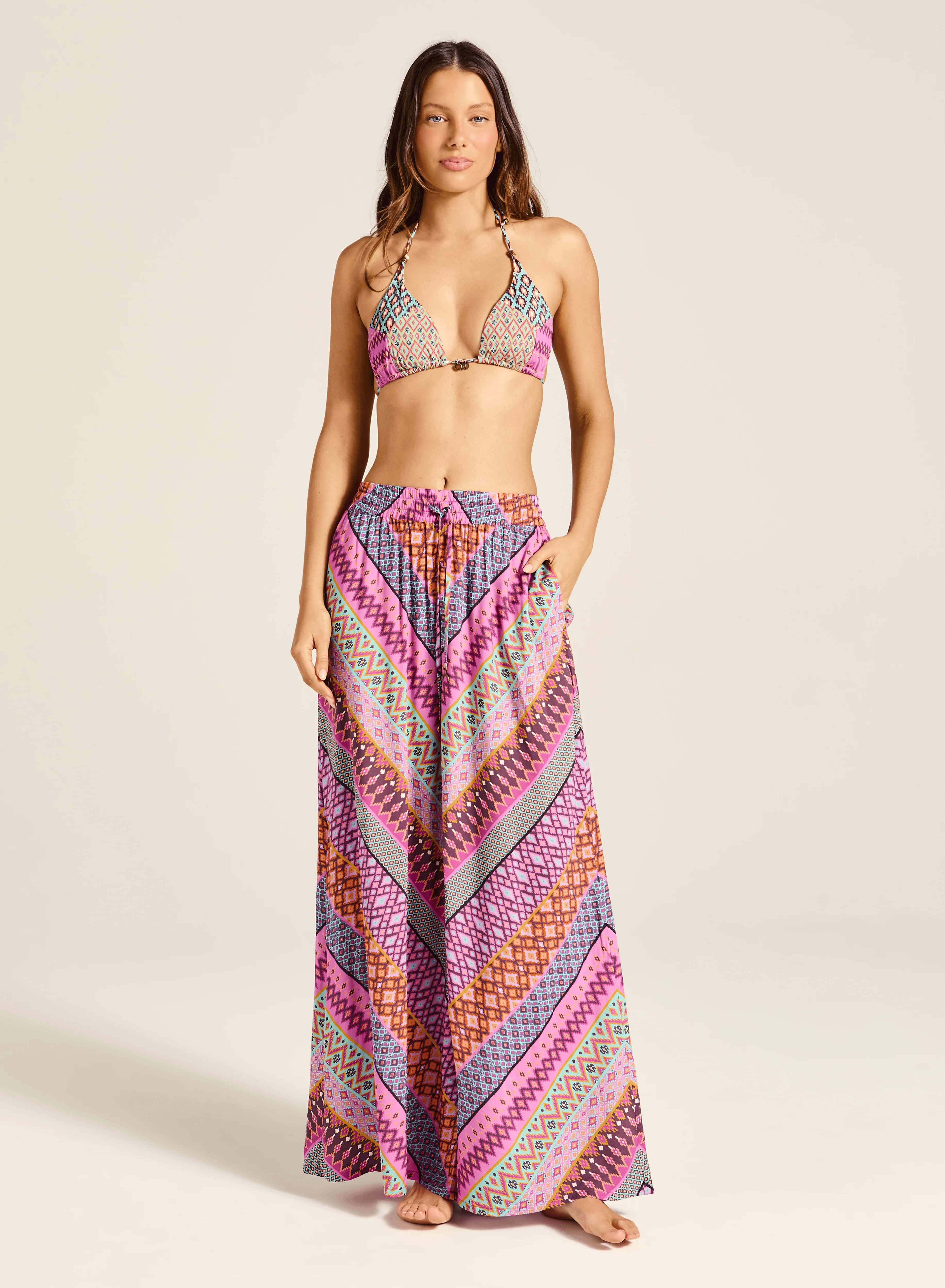 Tigerlily Tigerlily Utopia Sabina Pant - Utopia Stripe Tigerlily Utopia Sabina Pant - Utopia Stripe Splash Swimwear Bikini Tops