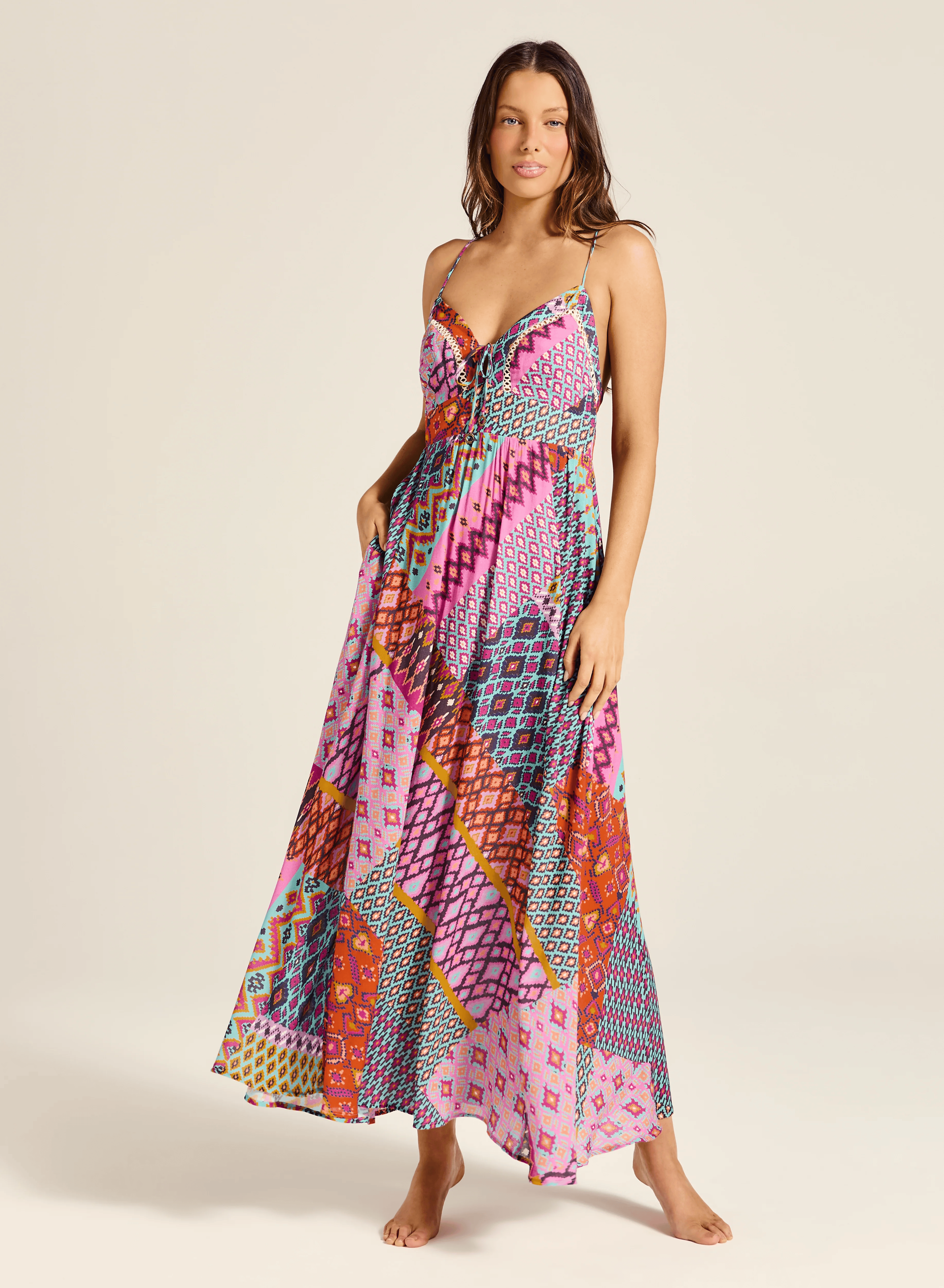 Tigerlily Tigerlily Utopia Teja Maxi Dress - Utopia Patch Tigerlily Utopia Teja Maxi Dress - Utopia Patch Splash Swimwear