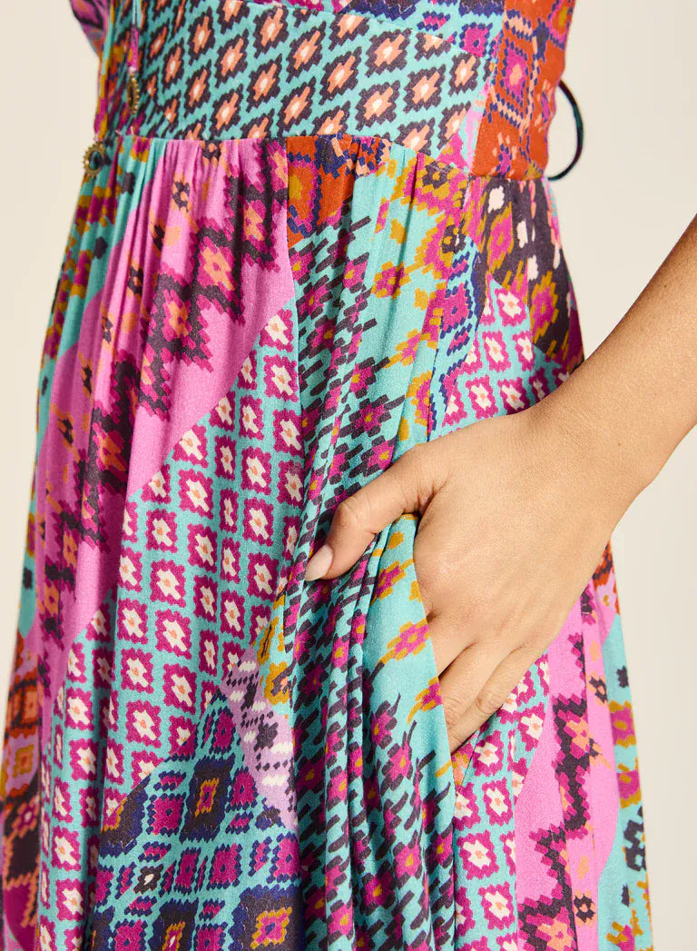 Tigerlily Tigerlily Utopia Teja Maxi Dress - Utopia Patch Tigerlily Utopia Teja Maxi Dress - Utopia Patch Splash Swimwear