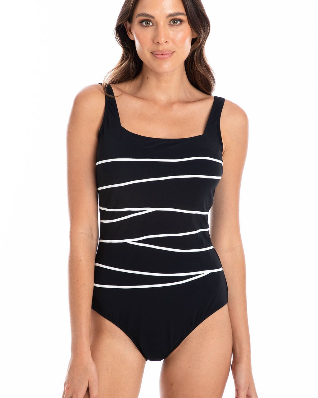 TOGS Togs Chlorine Resistant Square Binding One Piece Togs Chlorine Resistant Square Binding One Piece Splash Swimwear One Piece