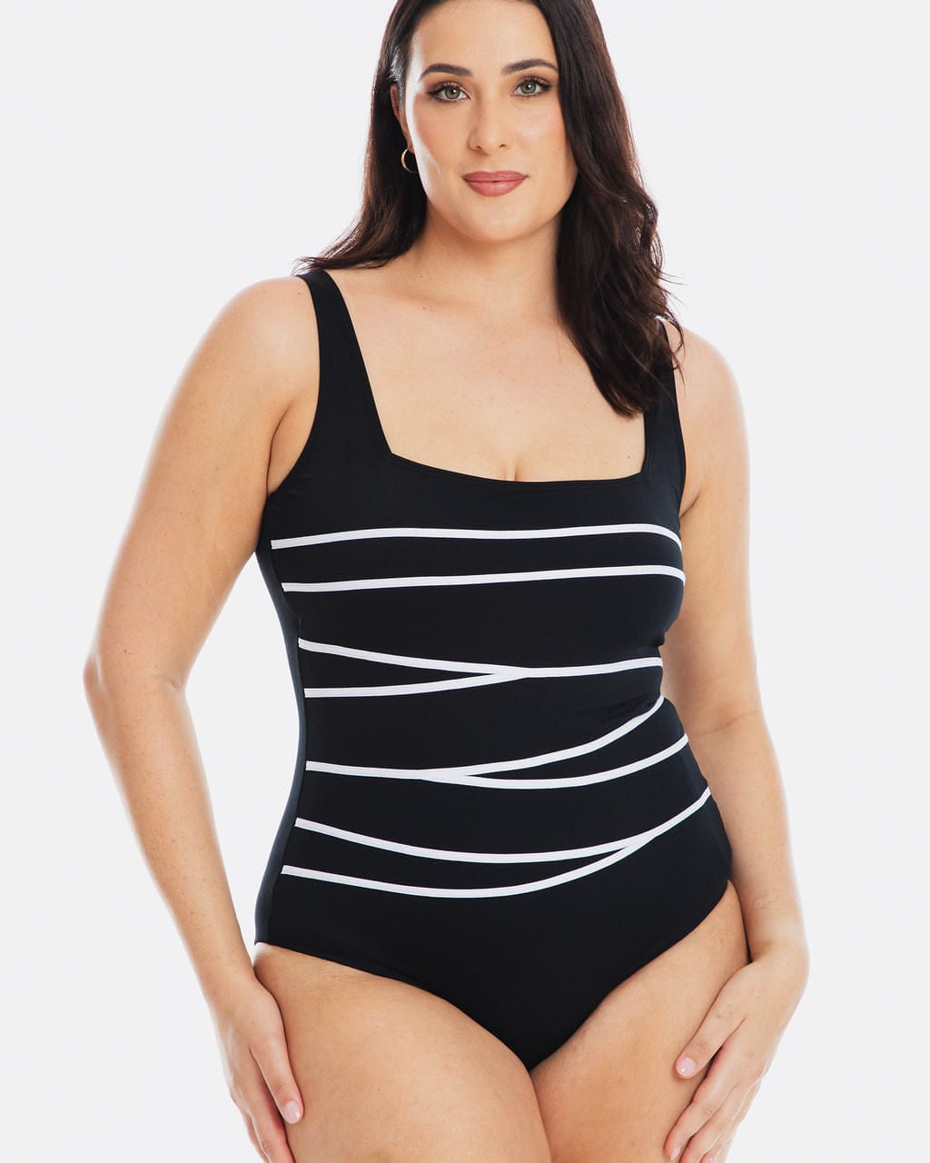 TOGS Togs Chlorine Resistant Square Binding One Piece Togs Chlorine Resistant Square Binding One Piece Splash Swimwear One Piece