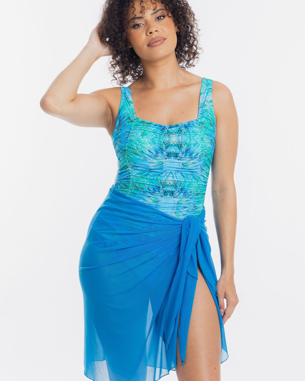 TOGS Togs Ulysses Gathered Square One Piece Togs Ulysses Gathered Square One Piece Splash Swimwear One Piece