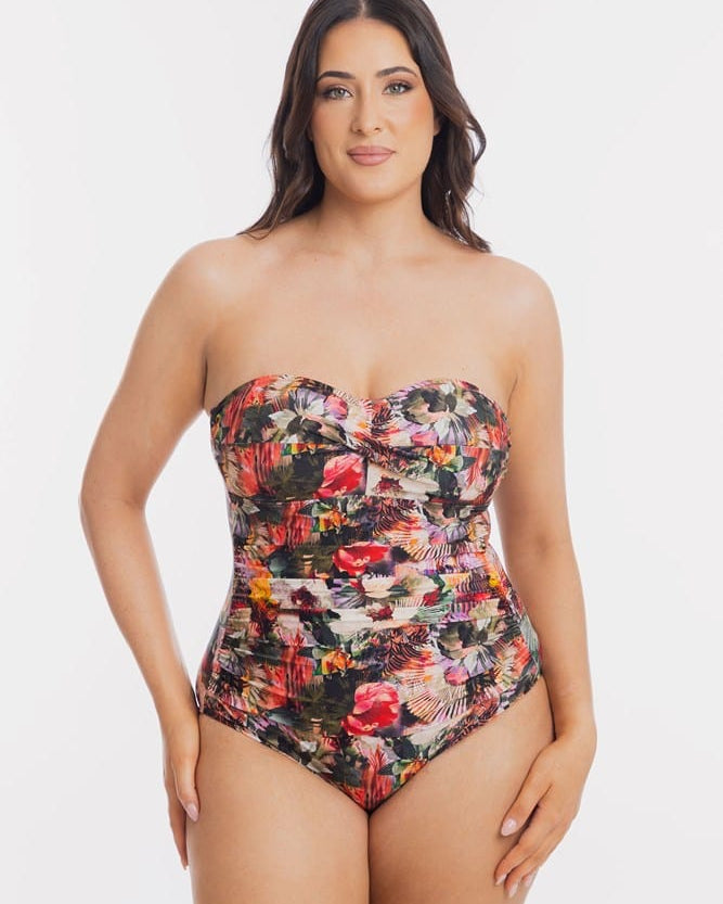 TOGS Togs Valencia Bandeau One Piece Togs Valencia Bandeau One Piece Splash Swimwear One Piece