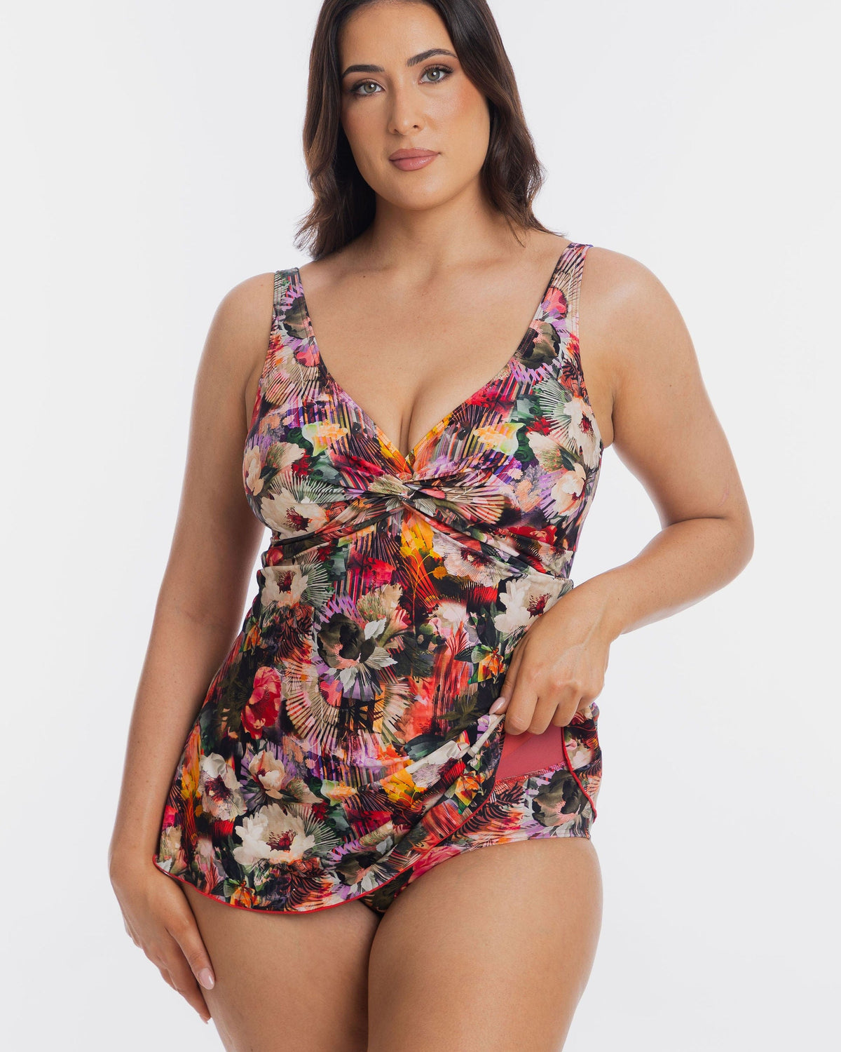 TOGS Togs Valencia Swimdress Twist Togs Valencia Swimdress Twist Splash Swimwear Swim Dress