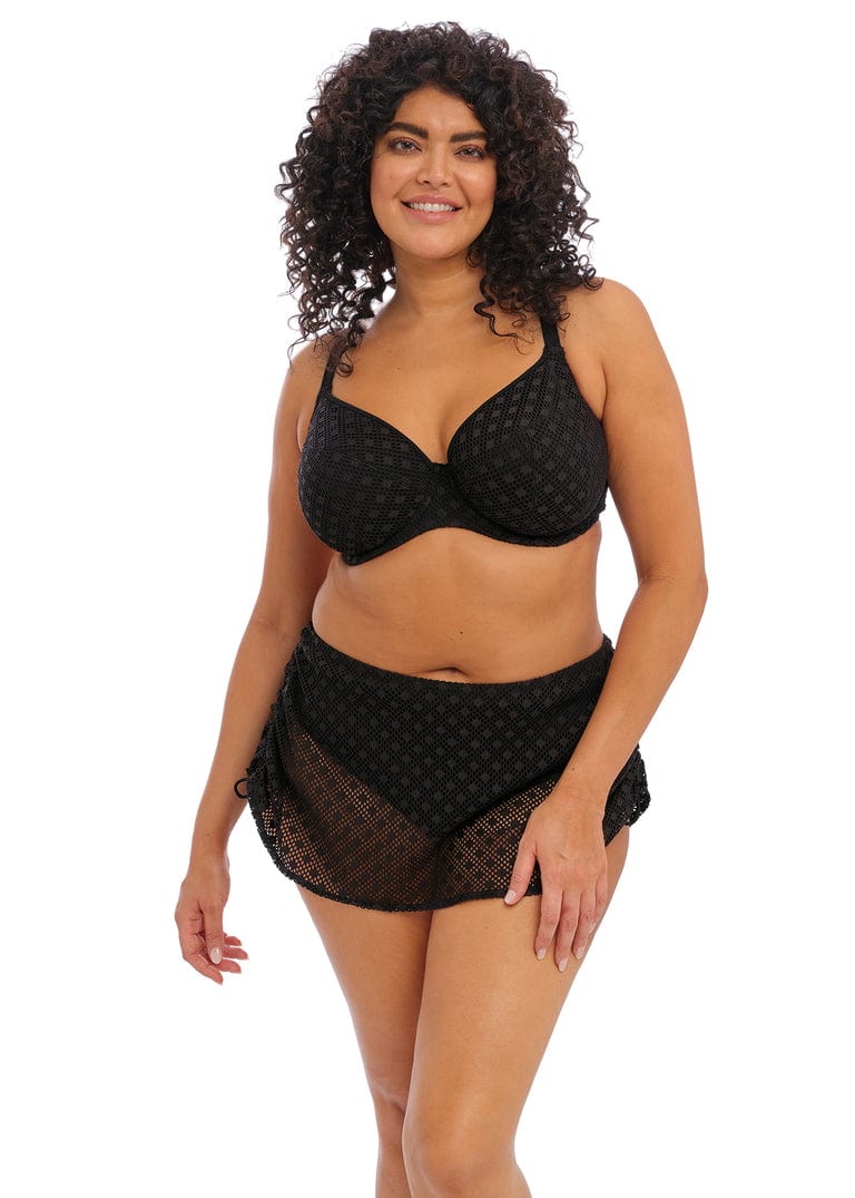 Wacoal Elomi - Bazaruto Adjustable Skirted Bikini Brief - Black Elomi - Bazaruto Adjustable Skirted Bikini Brief - Black Splash Swimwear Bikini Bottoms