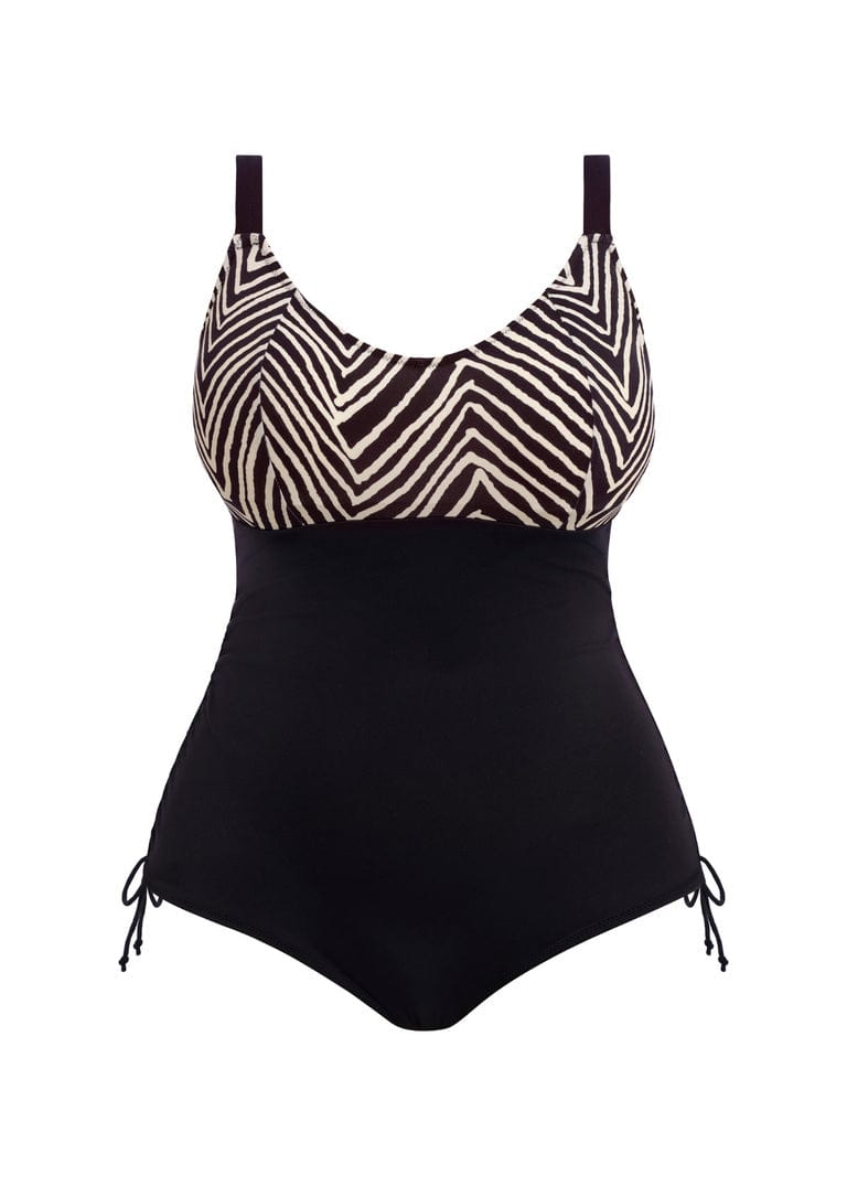 Wacoal Elomi - Fuji Falls Non Wired Swimsuit - Black Elomi - Fuji Falls Non Wired Swimsuit - Black Splash Swimwear One Pieces