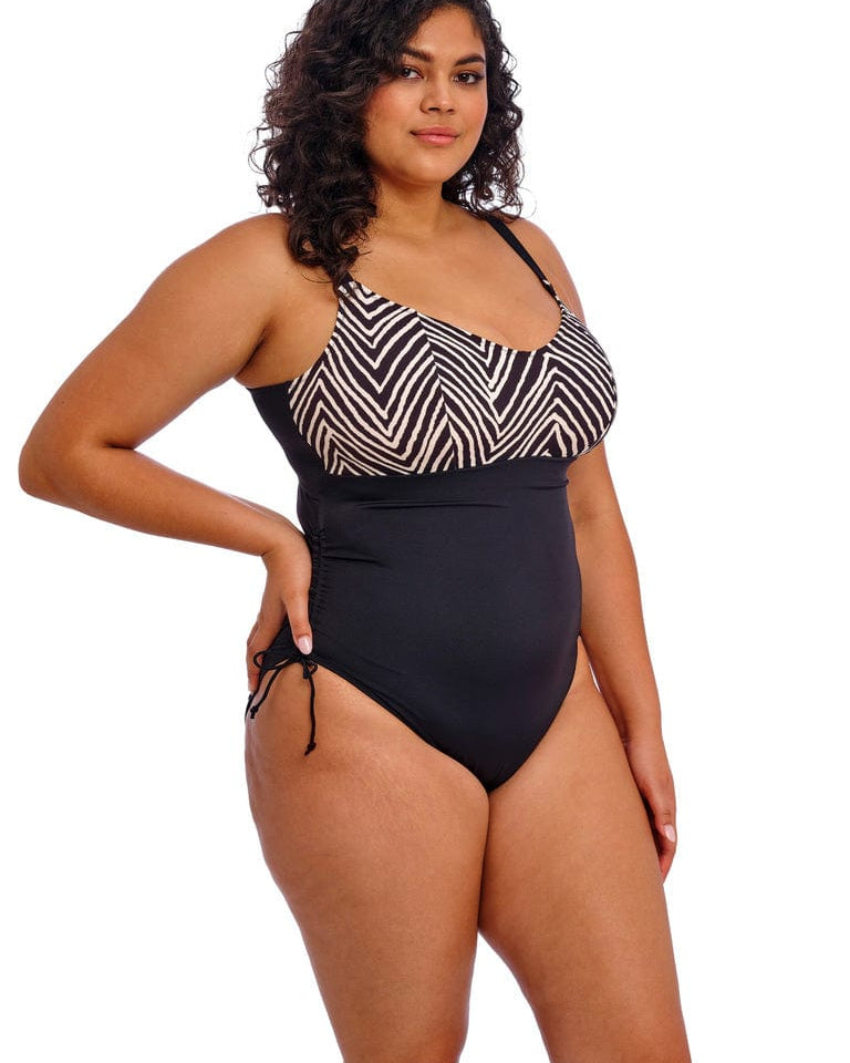 Wacoal Elomi - Fuji Falls Non Wired Swimsuit - Black Elomi - Fuji Falls Non Wired Swimsuit - Black Splash Swimwear One Pieces