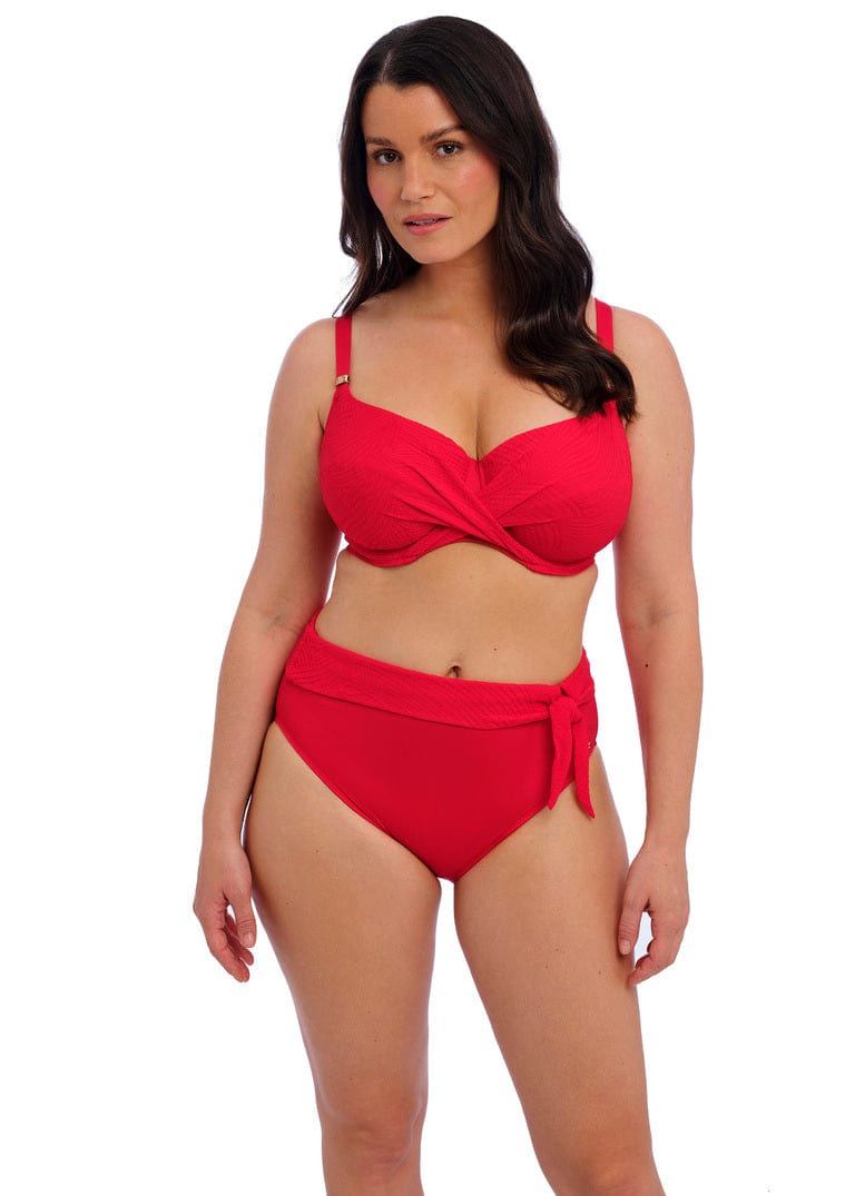 Wacoal Fantasie Ottawa High Waist Bikini Brief - Red Fantasie Ottawa High Waist Bikini Brief - Red Splash Swimwear Bikini Bottoms