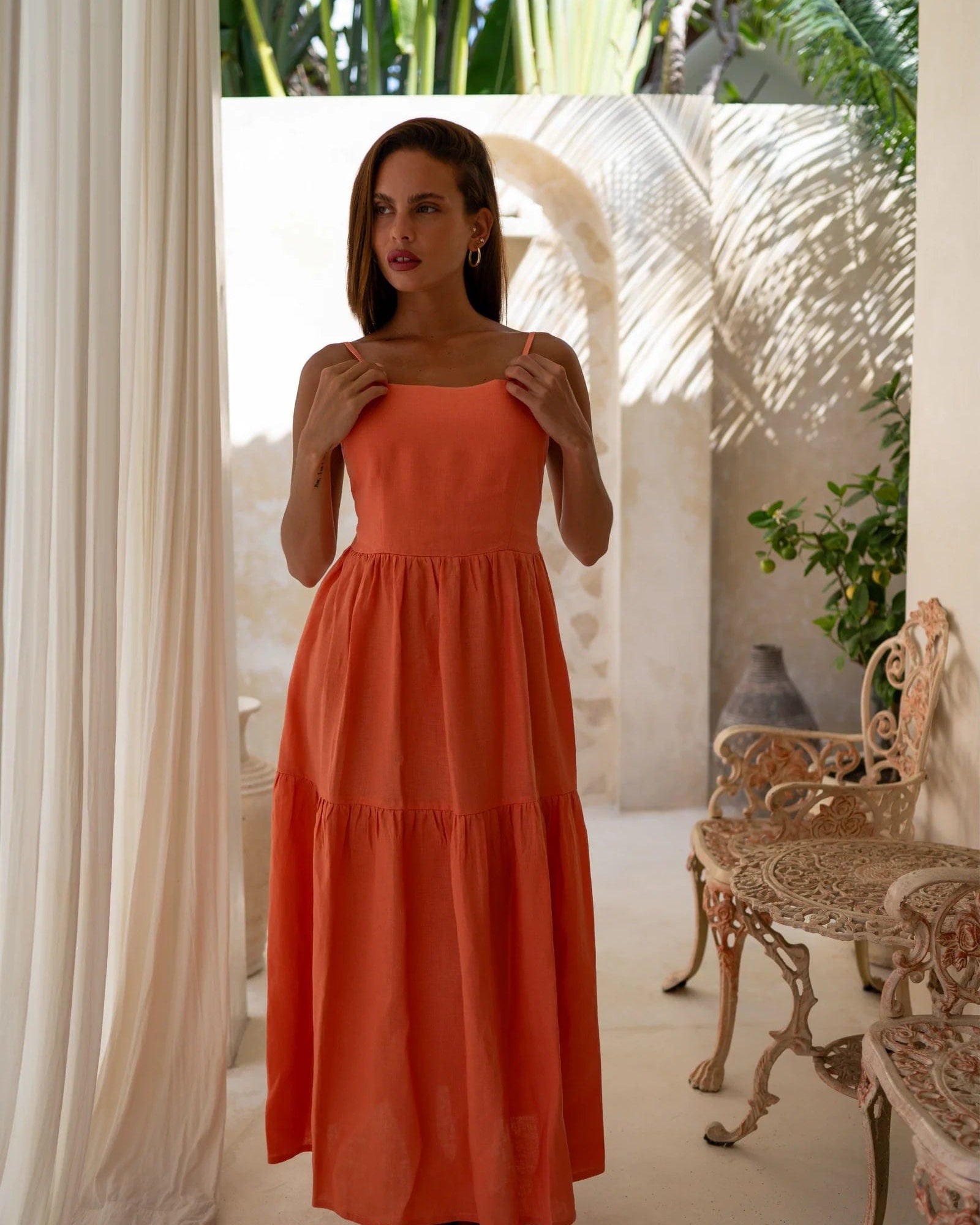 Wallis & Jazz Island Luxe Serena Maxi Dress in Peach Wallis & Jazz Island Luxe Serena Maxi Dress in Peach Splash Swimwear