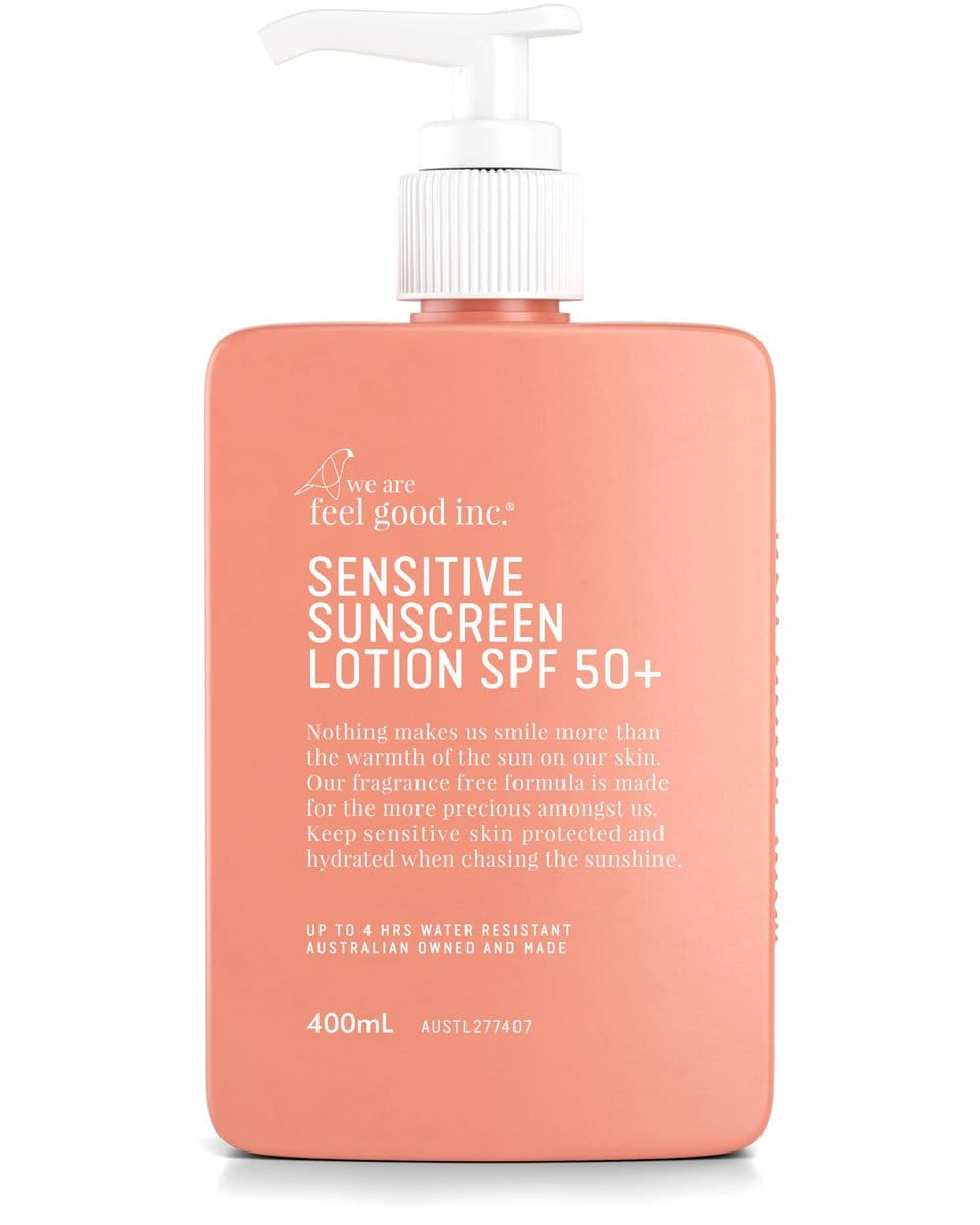 We Are Feel Good Inc. Sensitive Sunscreen SPF50+ 400ml FGSEN400 Splash Swimwear Health & Beauty 400ML 9359702000186