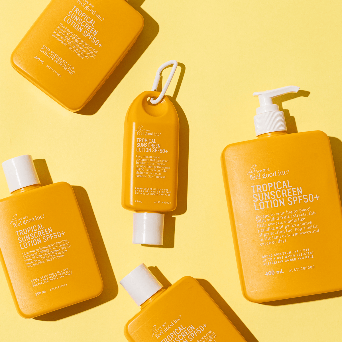 We Are Feel Good Inc. Tropical Sunscreen SPF50+ (200ml) FGTRSPF200 Tropical Sunscreen SPF50+ (200ml) Splash Swimwear Health & Beauty 9359702000742