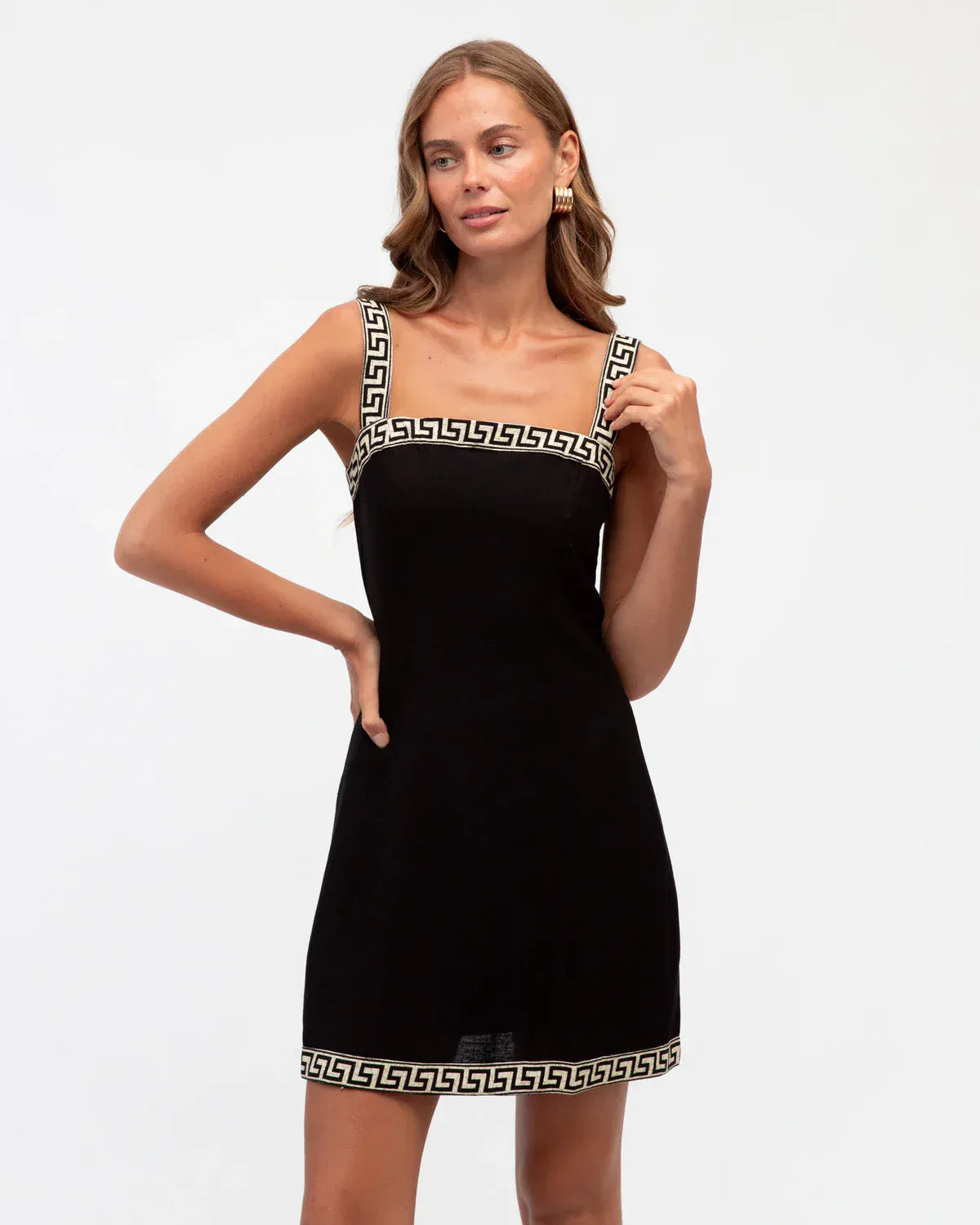 White Closet White Closet Motif Corder Mini Dress - Black White Closet Motif Corder Mini Dress - Black Splash Swimwear