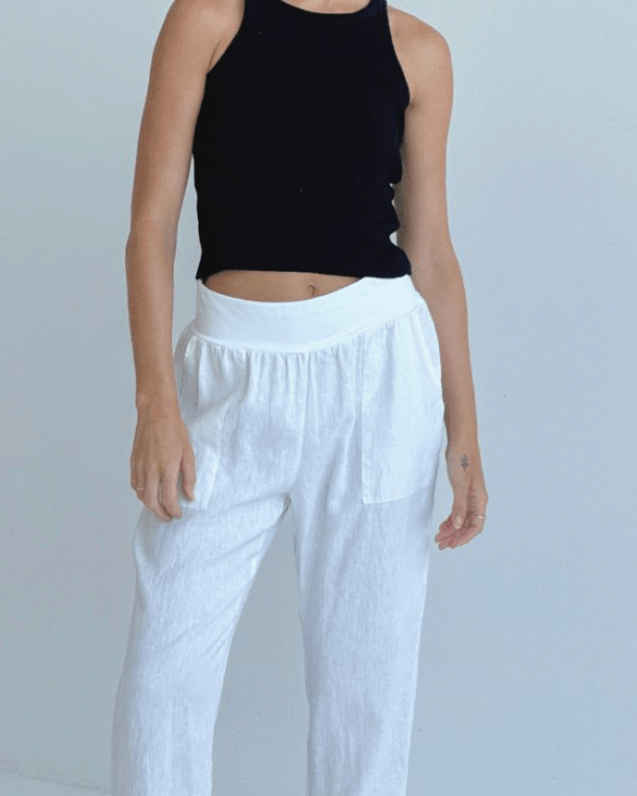 Worthier The Label Sybil Linen Pants Sybil Linen Pants Splash Swimwear